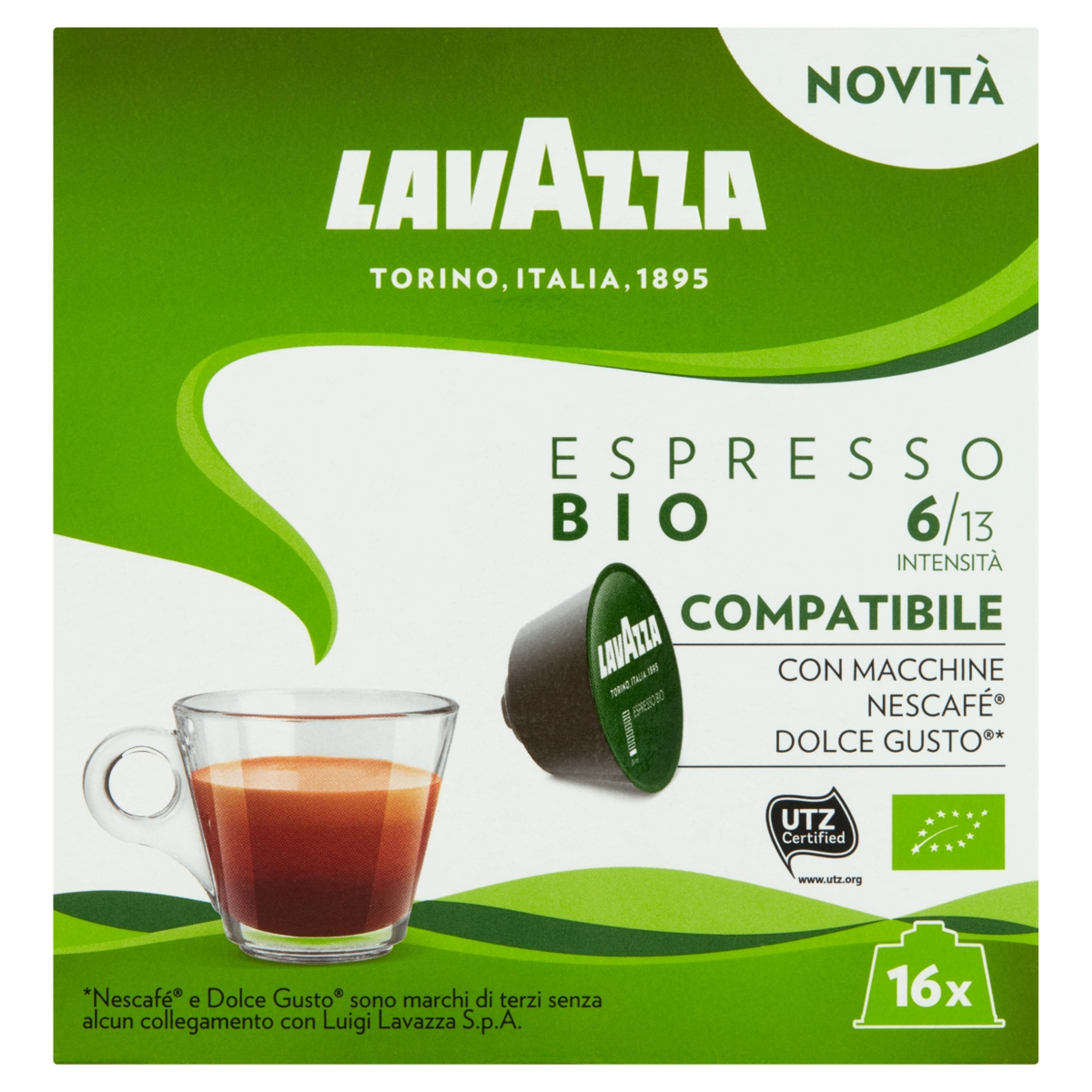 Lavazza Bio Espresso Dolce Gusto kávékapszula - 16 db