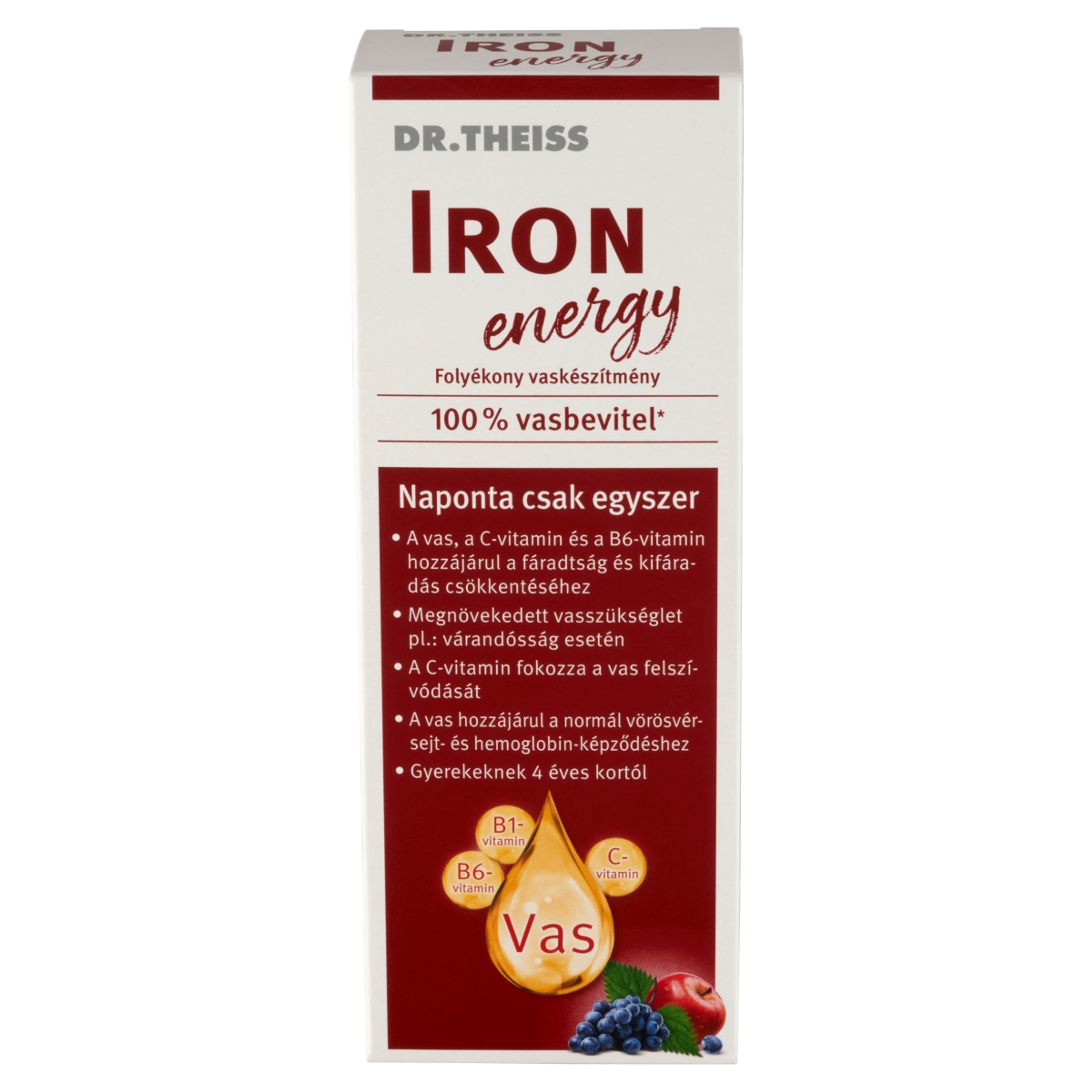 Dr.Theiss Iron Energy folyékony étrendkiegészítő 250 ml