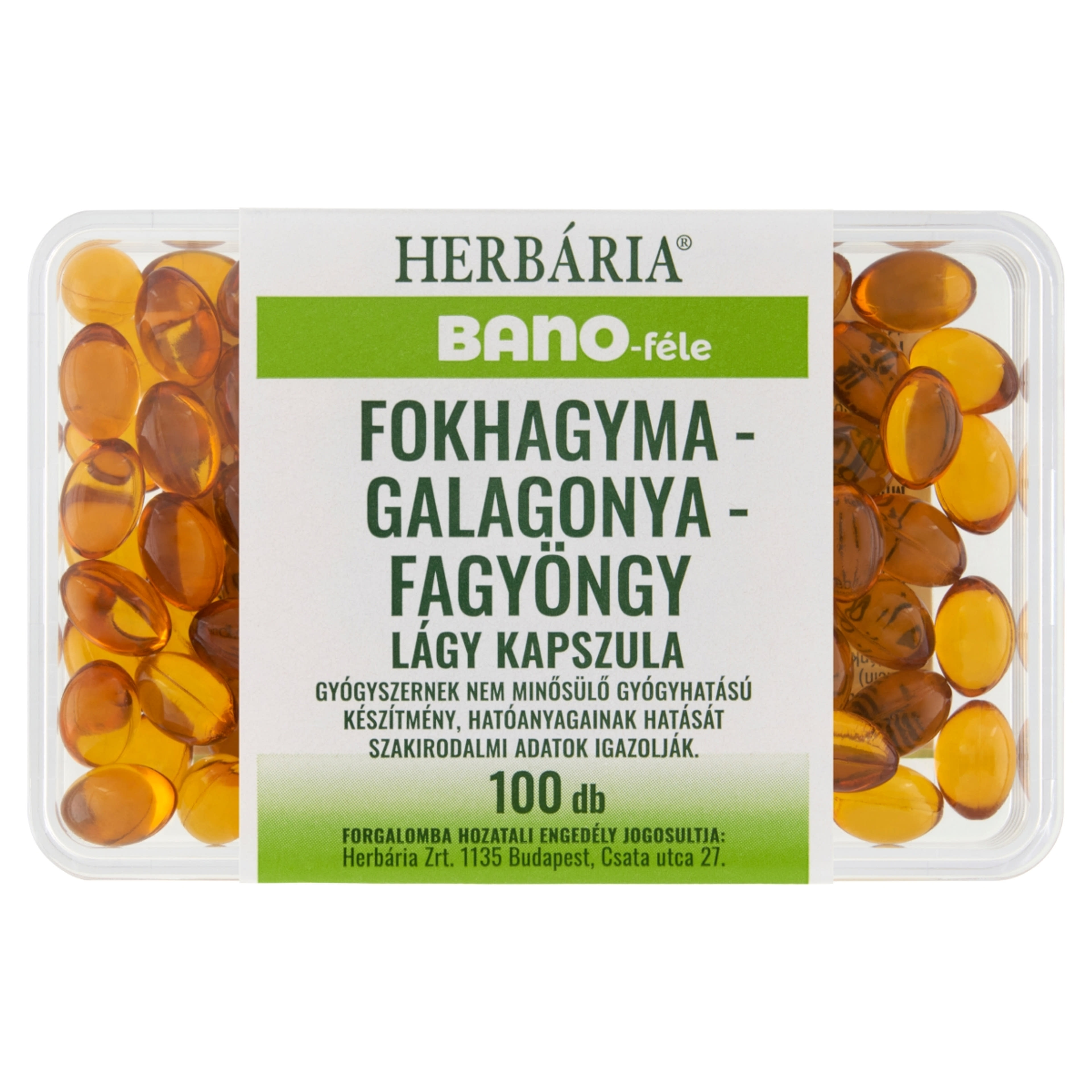 Bano Fokhagyma-Galagonya-Fagyöngy Kapszula - 100 db