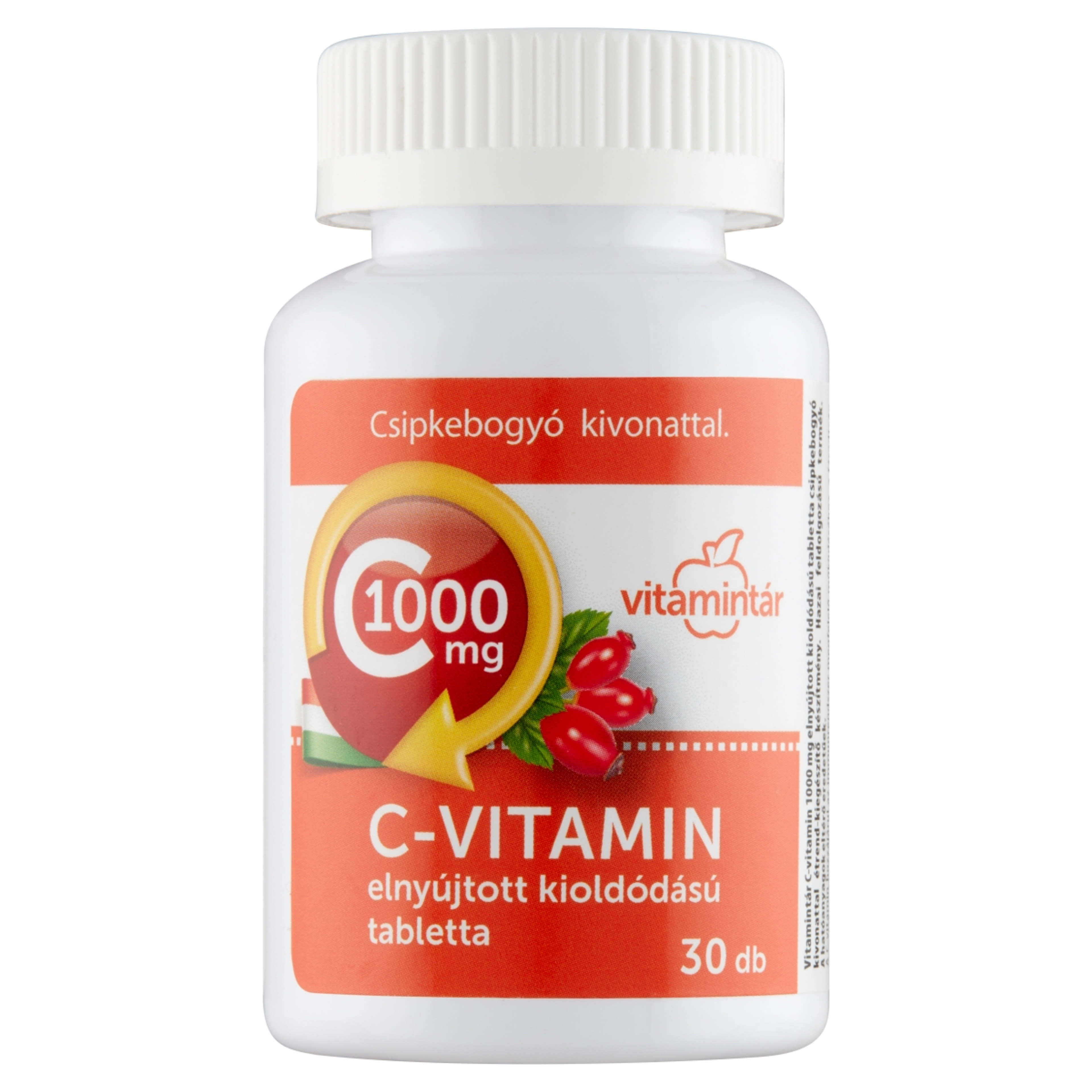 Vitamintár C-Vitamin Csipkebogyó Kivonattal 1000mg Tabletta - 30 db-1