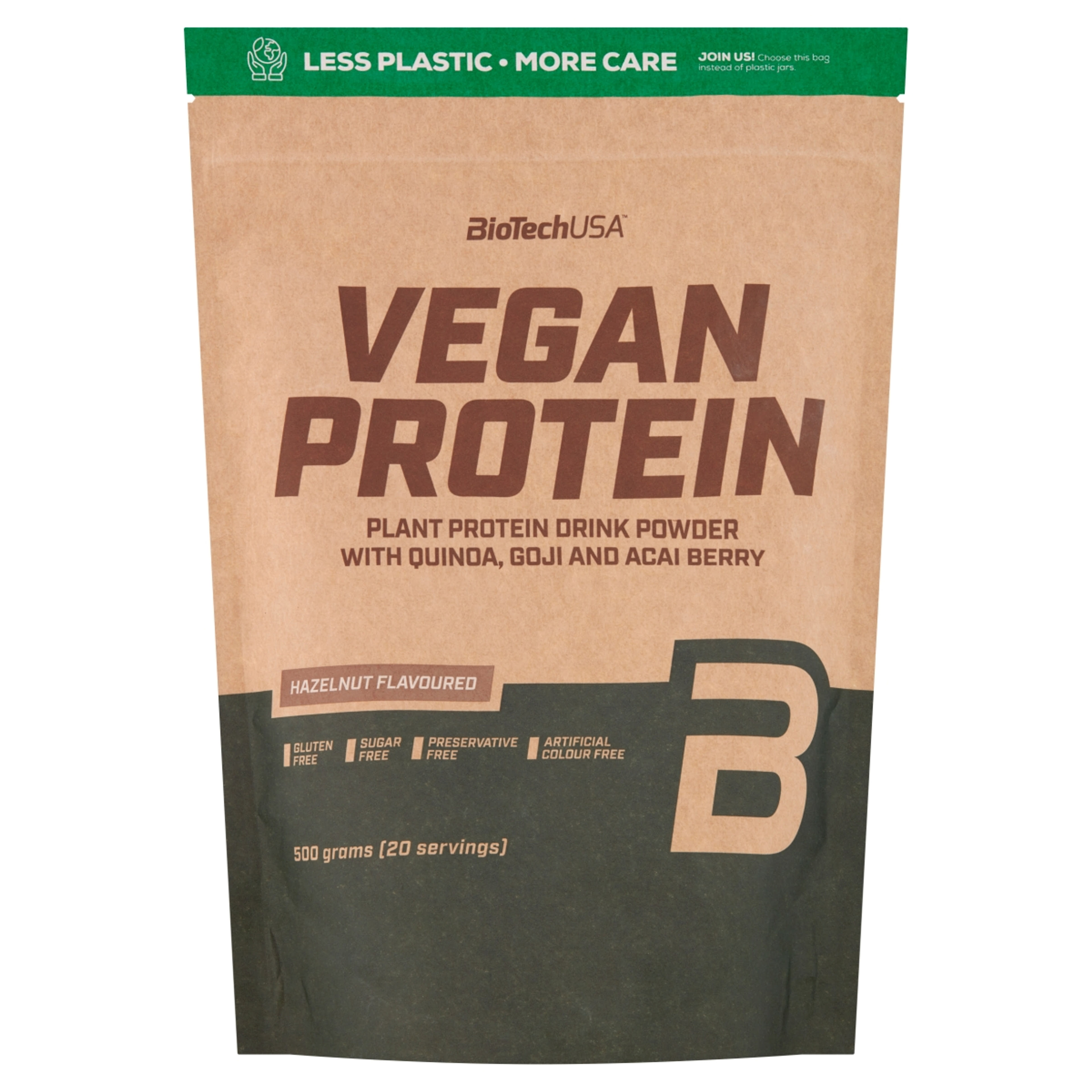 BitoTechUSA Vegan Protein mogyoró italpor - 500 g-1