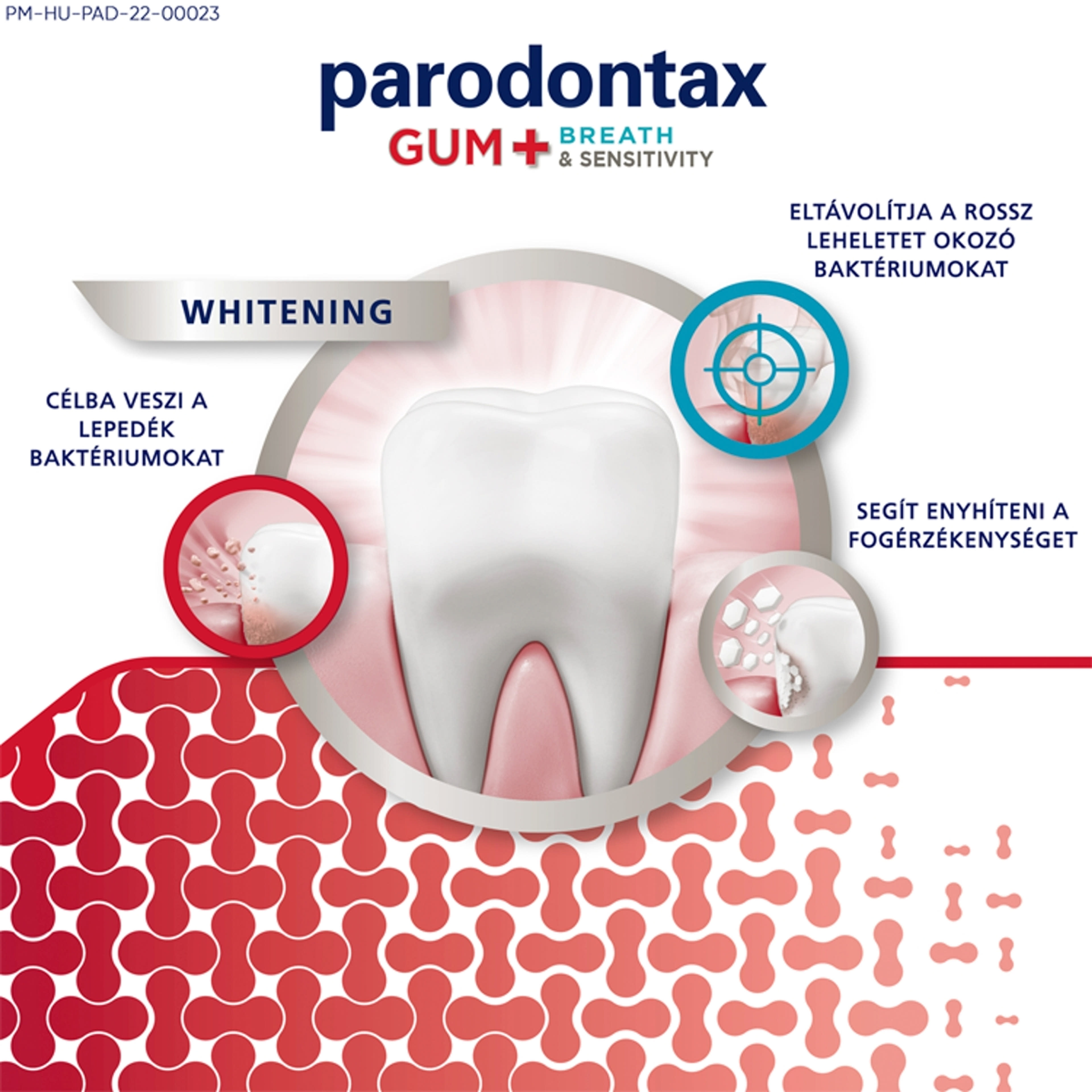 Parodontax Gum&Sensitivity&Breath Whitening fogkrém  - 75 ml-6