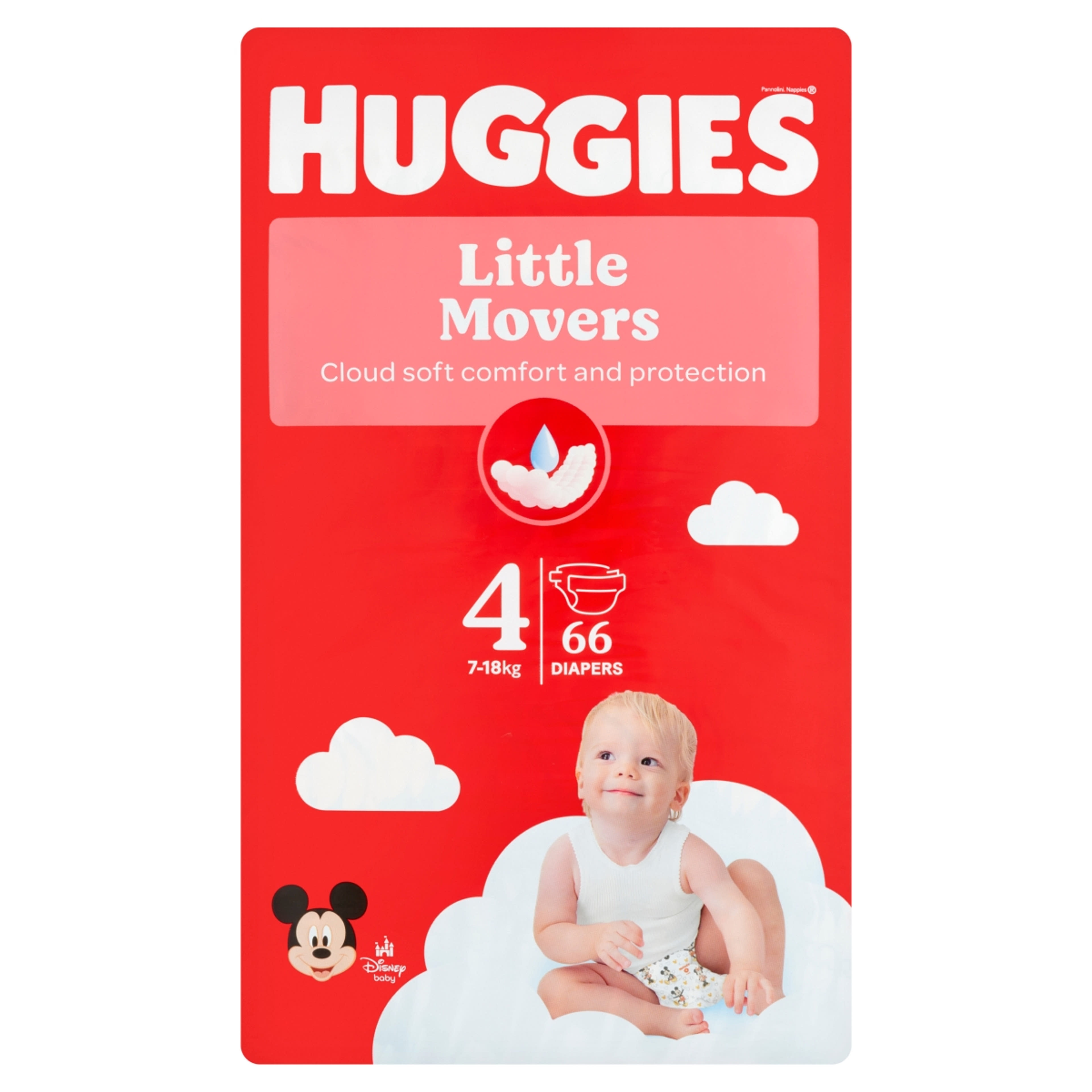 Huggies Little Movers nadrágpelenka, méret: 4, 7-18 kg - 66 db