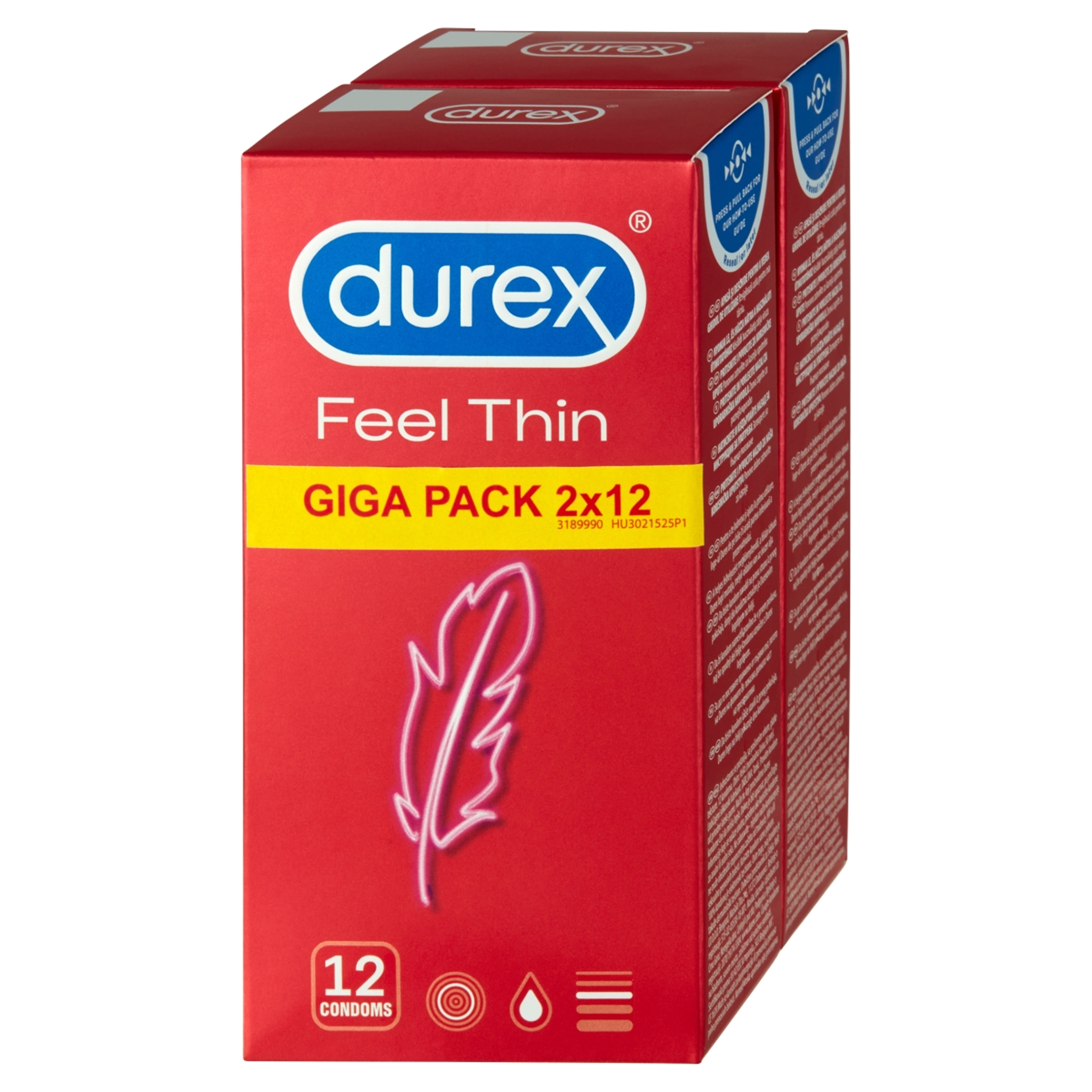Durex Feel Thin óvszer - 2x12 db-4