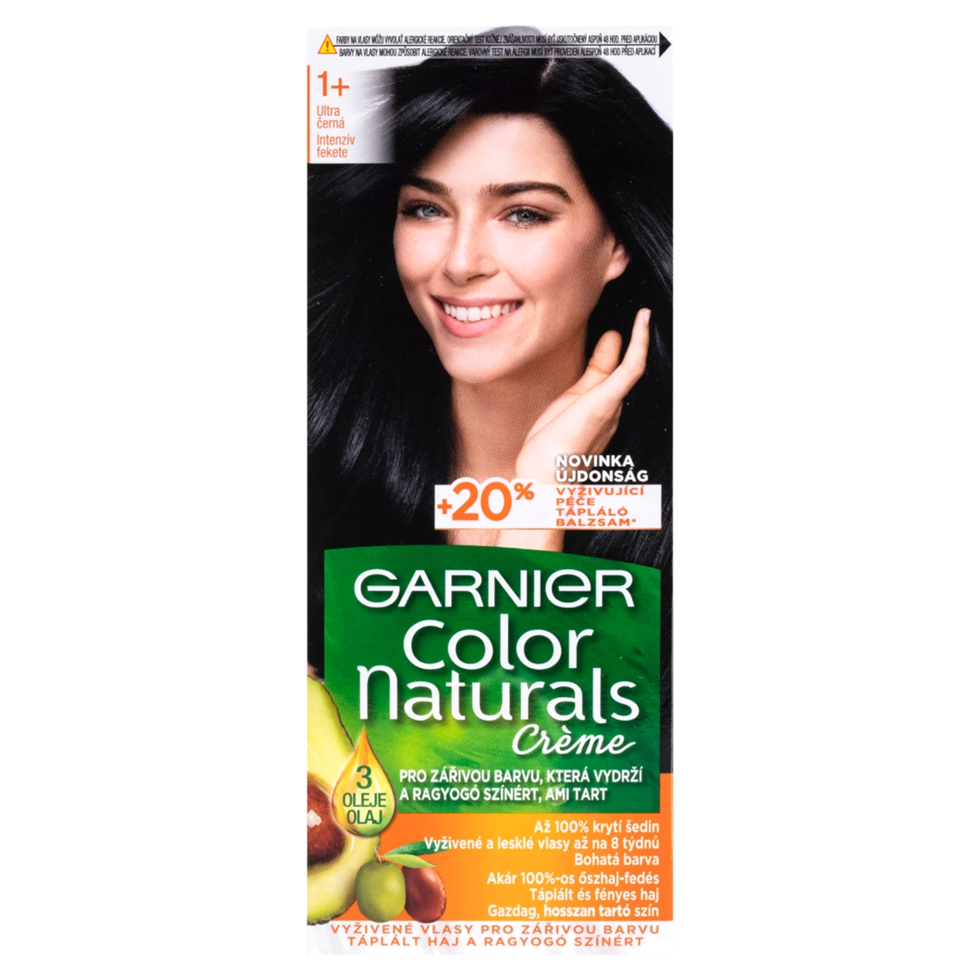 Garnier Color Naturals Tartós hajfesték 1+ Intenzív fekete - 1 db-1
