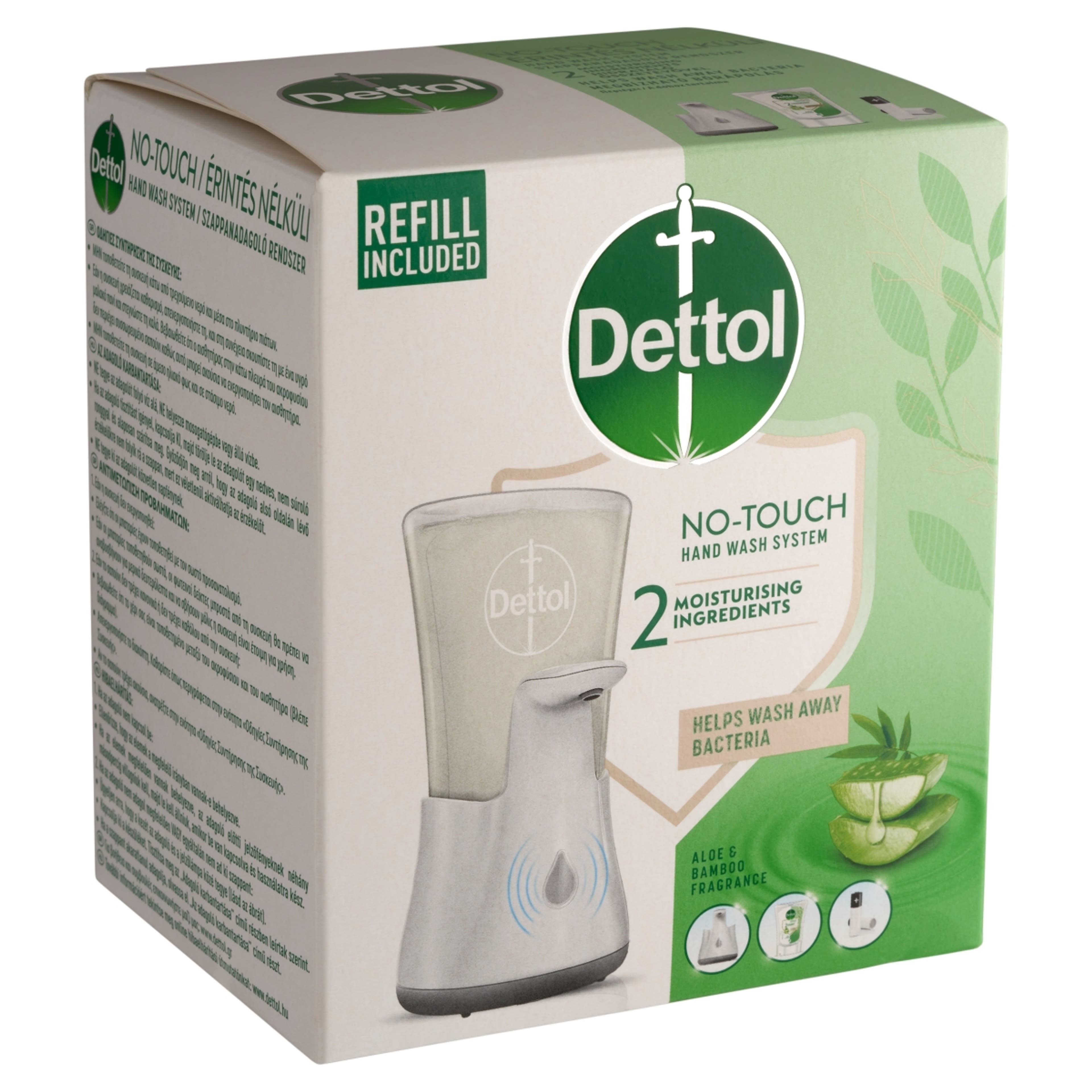 Dettol érintés nélküli kézmosó készülék+utántöltő aloe vera - 1 db-2