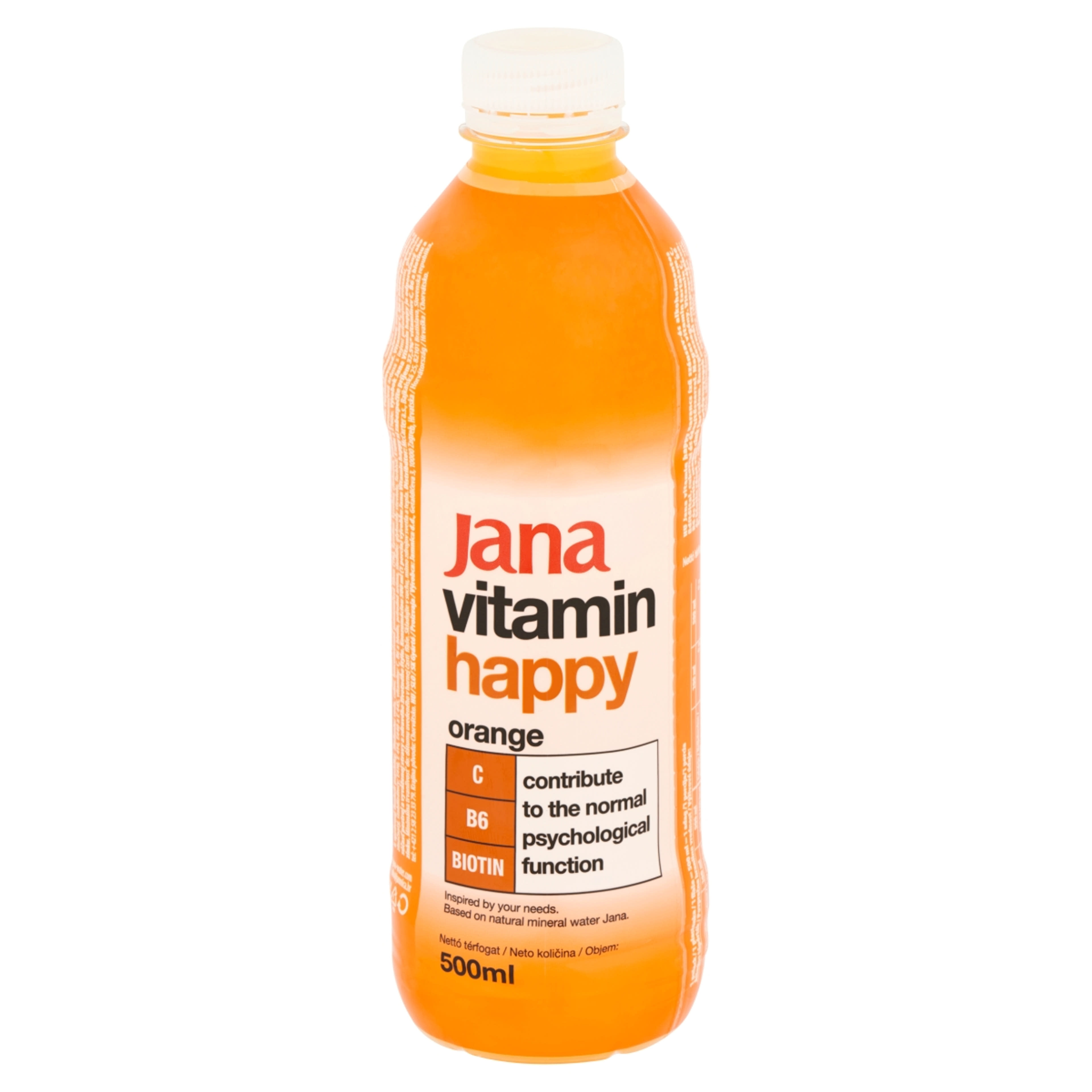 Jana vitamin happy narancs ízű szénsavmentes ásványvíz - 500 ml-2