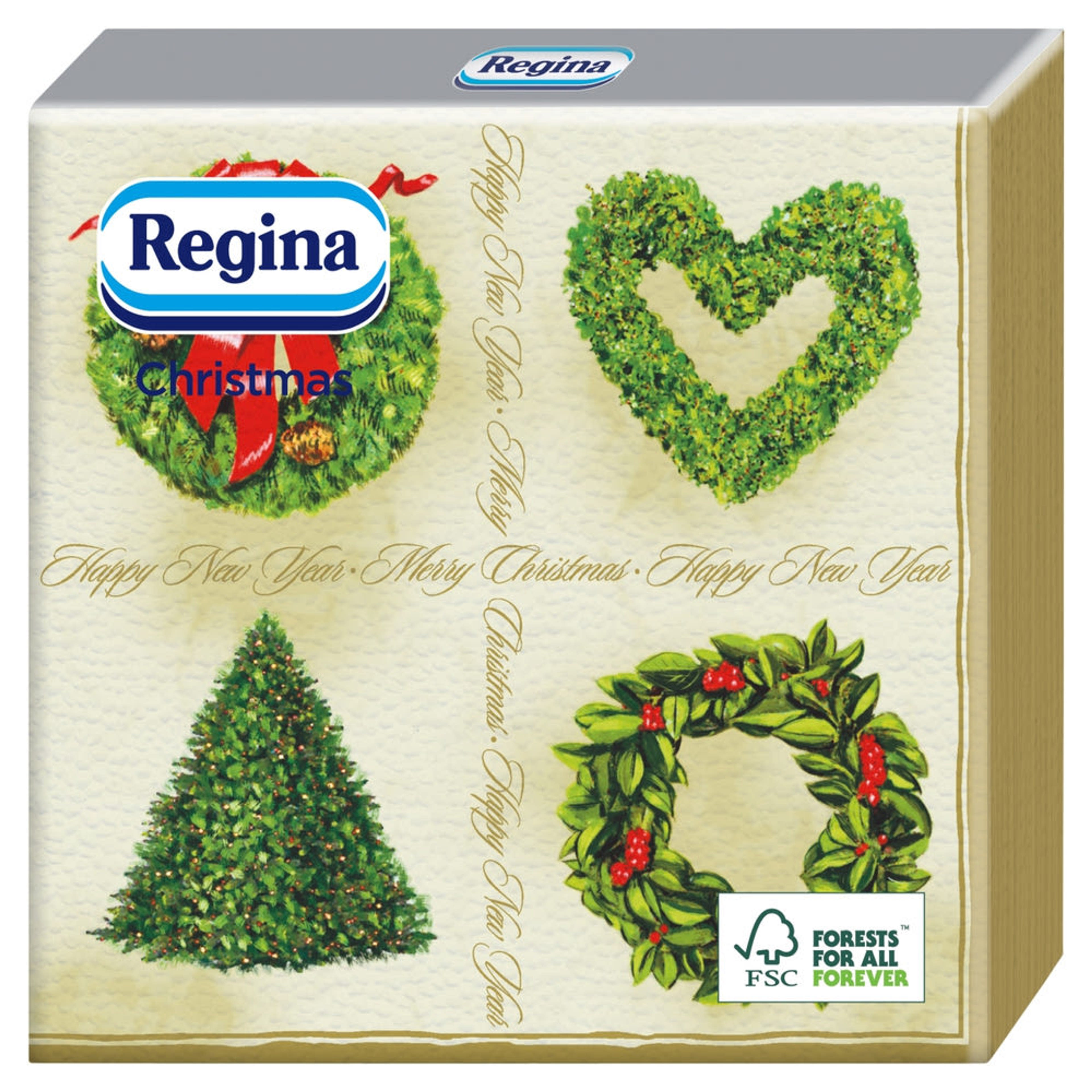 Regina Christmas szalvéta, 1 rétegű, 33 x 33 cm, 20 db-os - 1 db