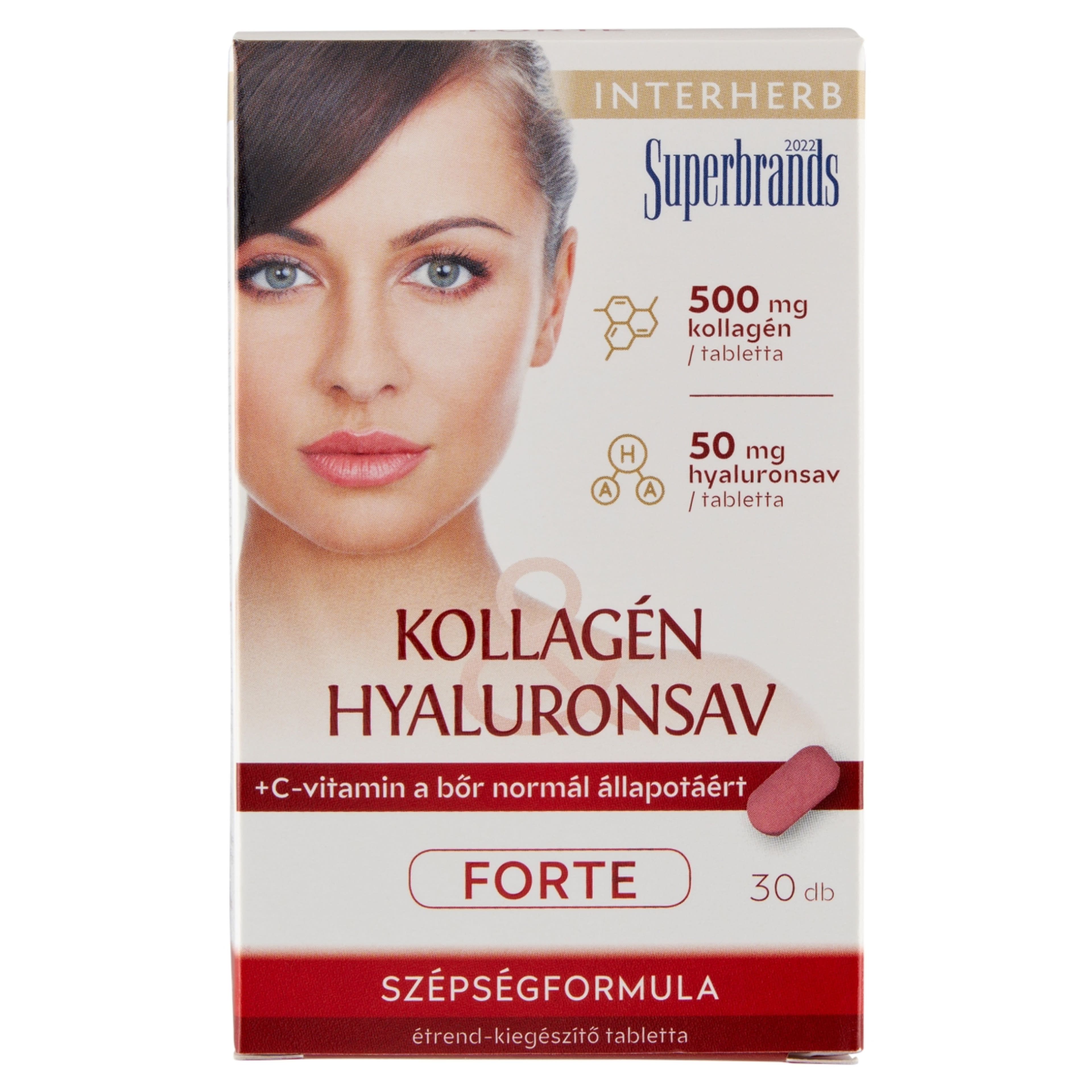 Interherb Kollagén És Hyaluronsav Forte Tabletta - 30 db