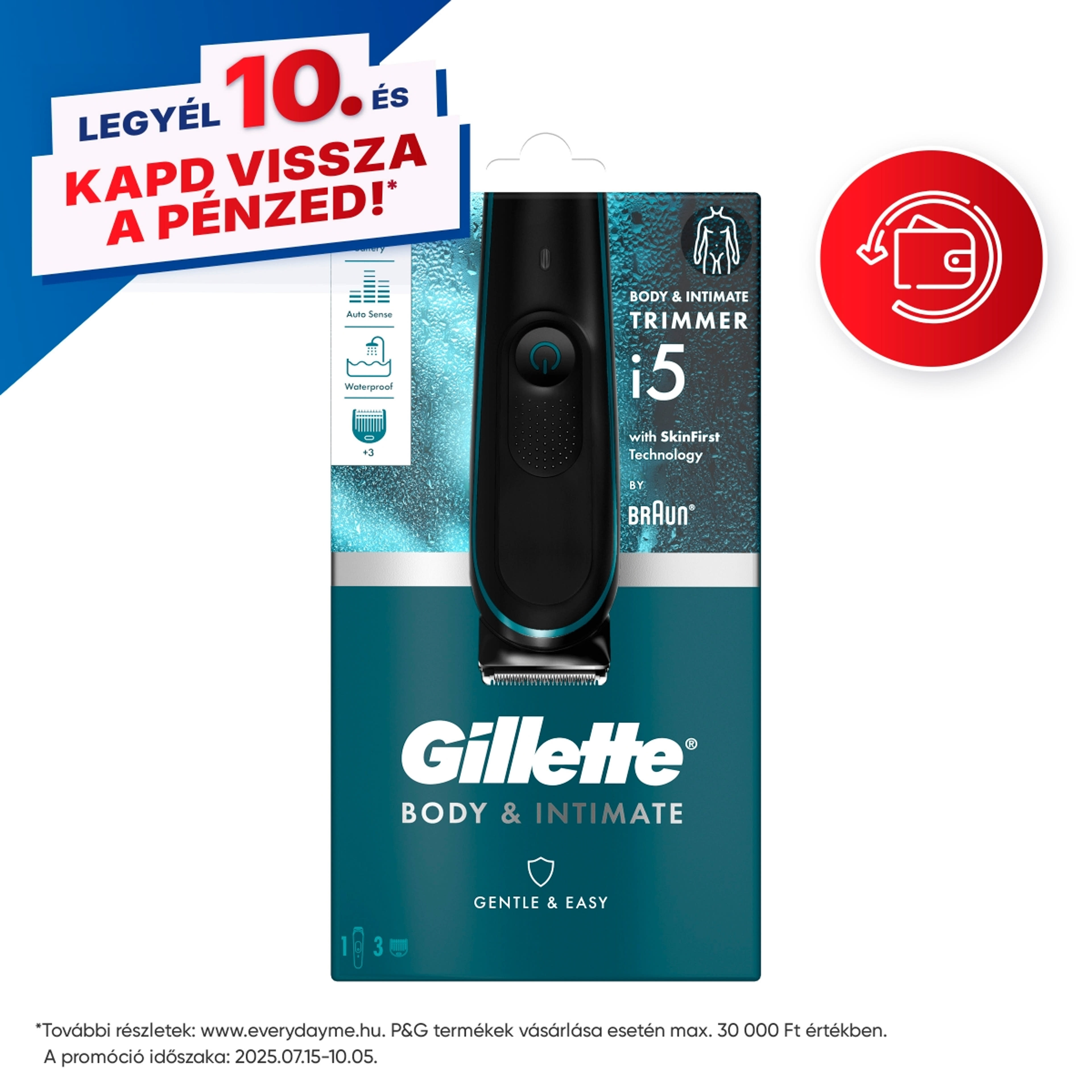 Gillette Body & Intimate trimmer szett - 1 db