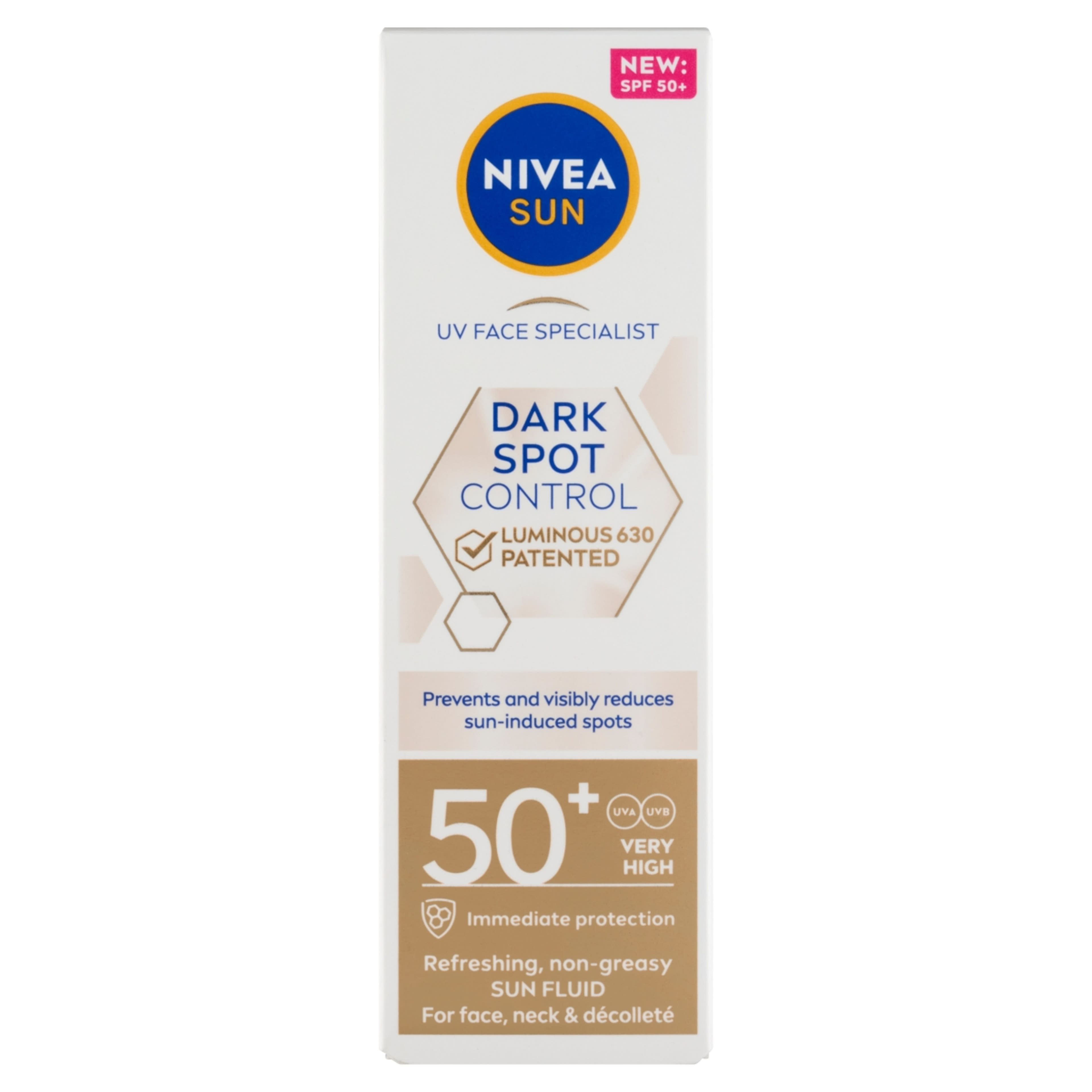 Nivea Sun Spot Control Luminous 630 napozó arckrém FF50 - 50 ml