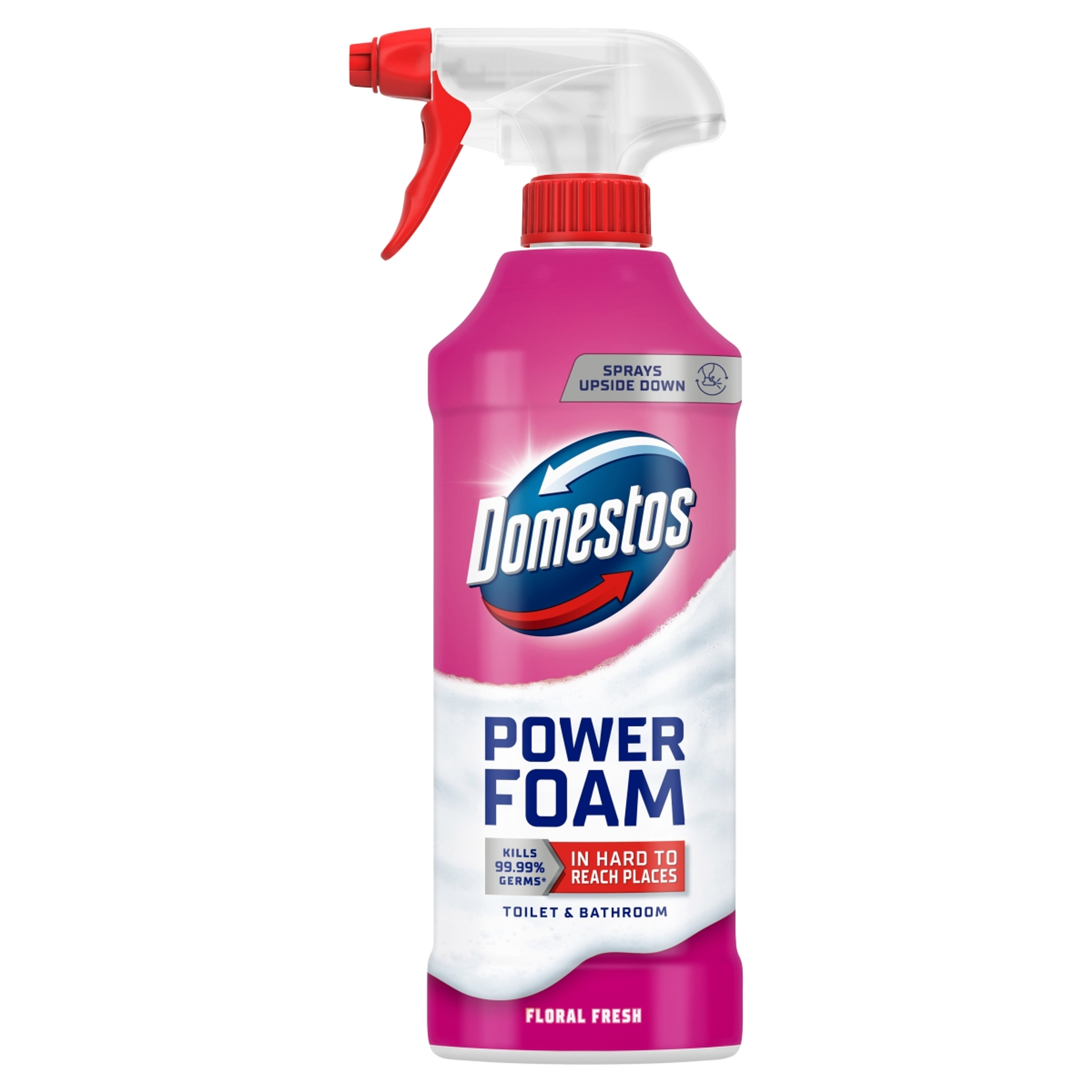 Domestos Power Foam Floral Fresh WC és fürdőszoba tisztító hab - 435 ml