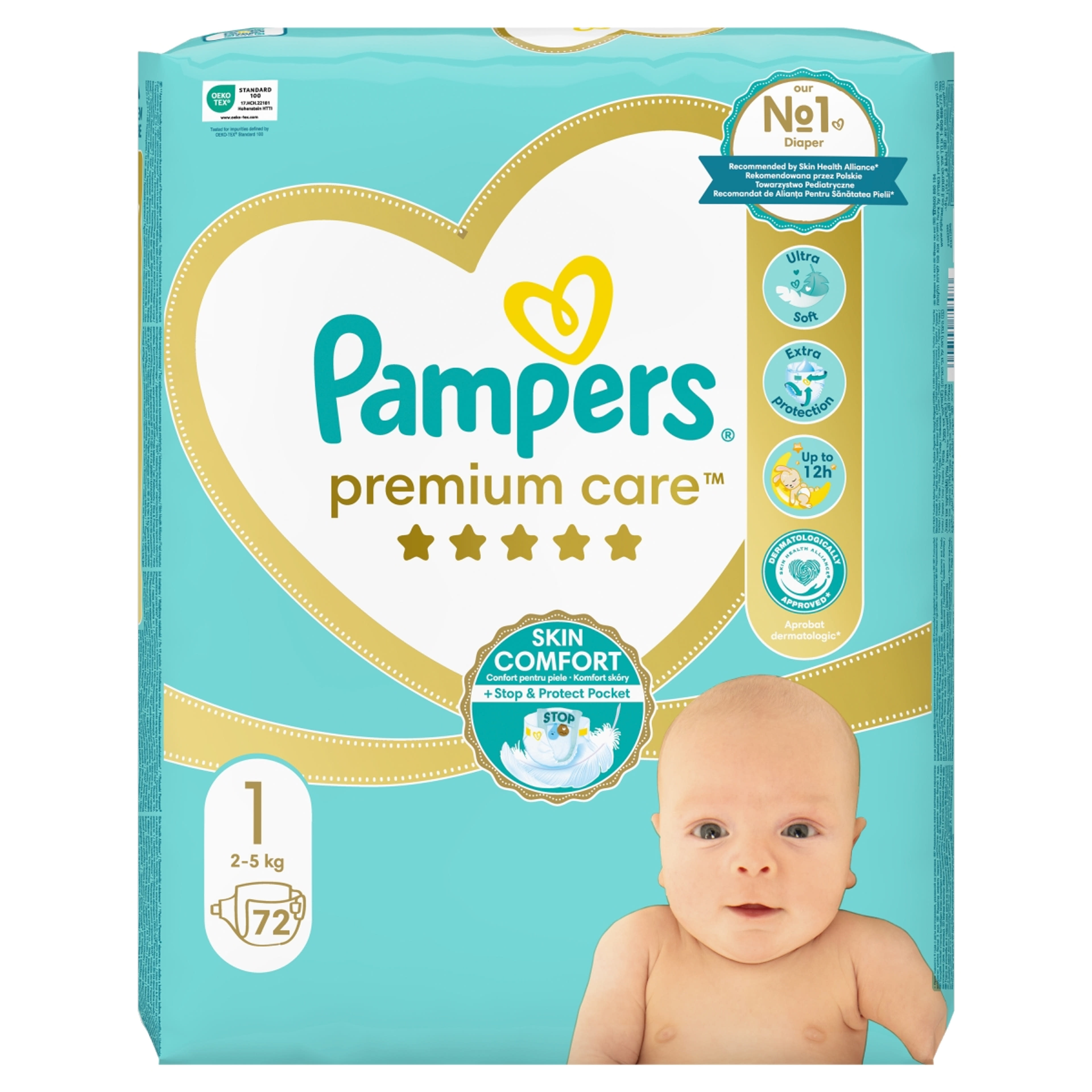Pampers Premium Care pelenka 1-es 2-5 kg - 72 db