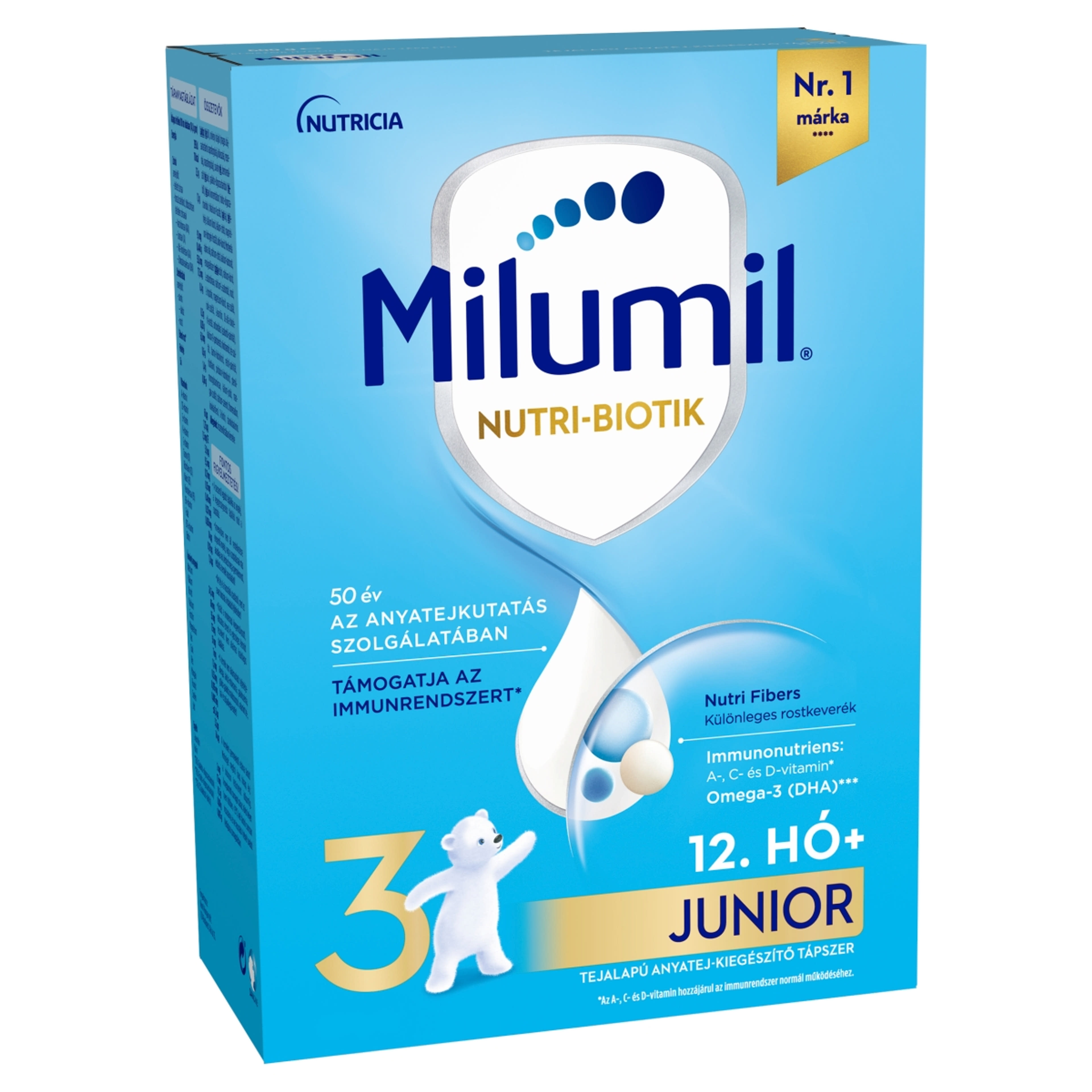 Milumil 3 Junior tejalapú anyatej-kiegészítő tápszer 12. hónapos kortól - 500 g