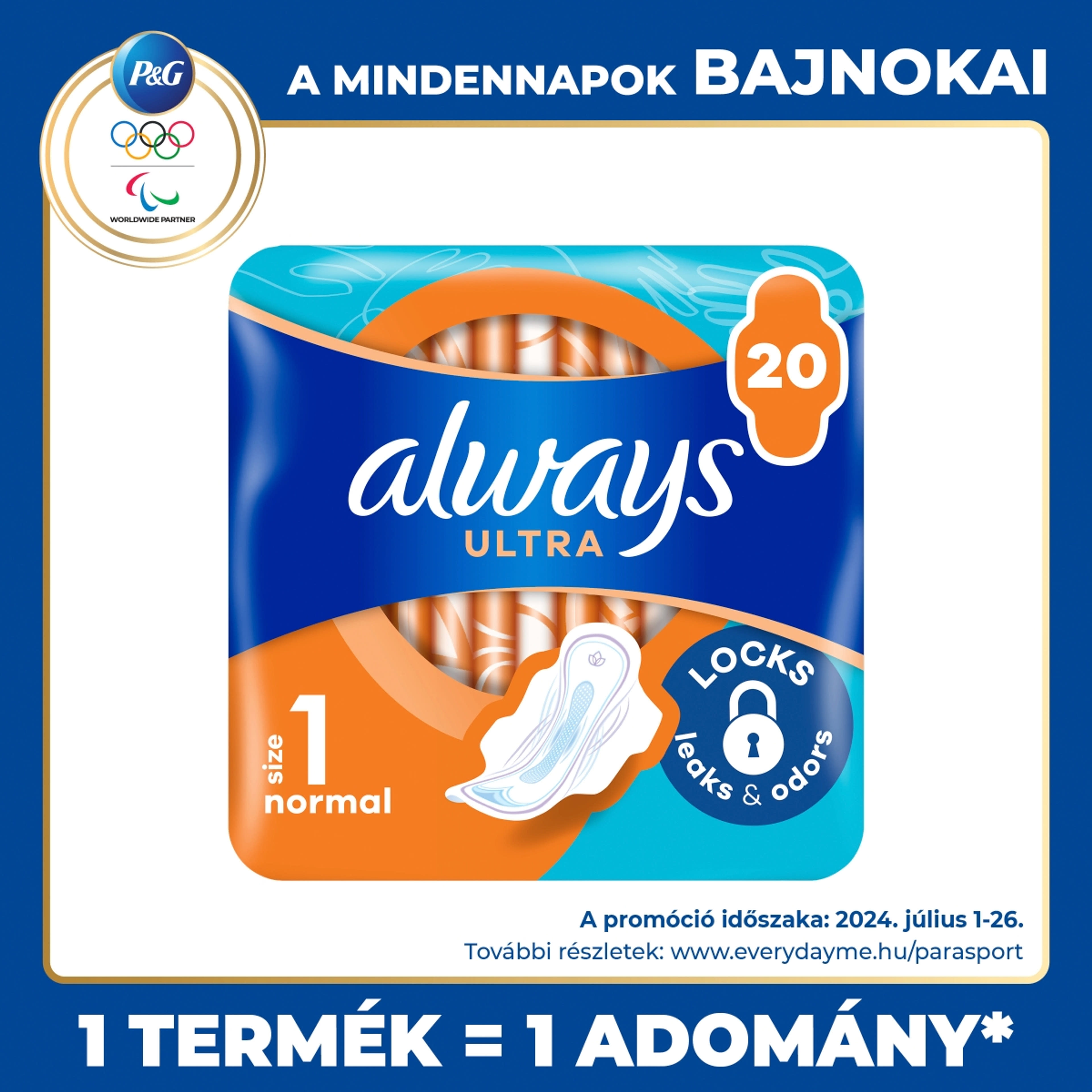 Always Ultra Normal Plus intim betét - 20 db