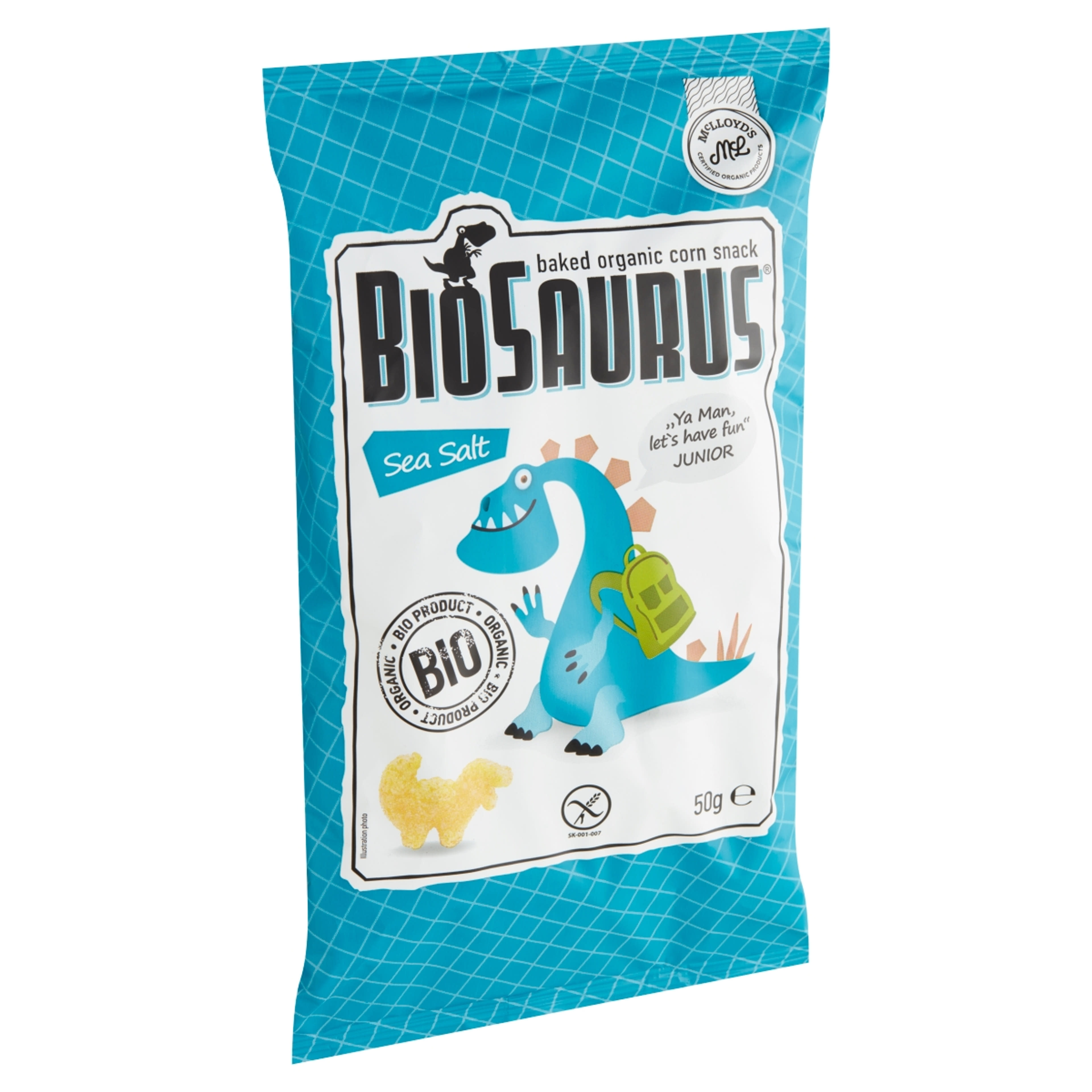 Biopont Biosaurus kukorica snack, tengeri sós - 50 g-2