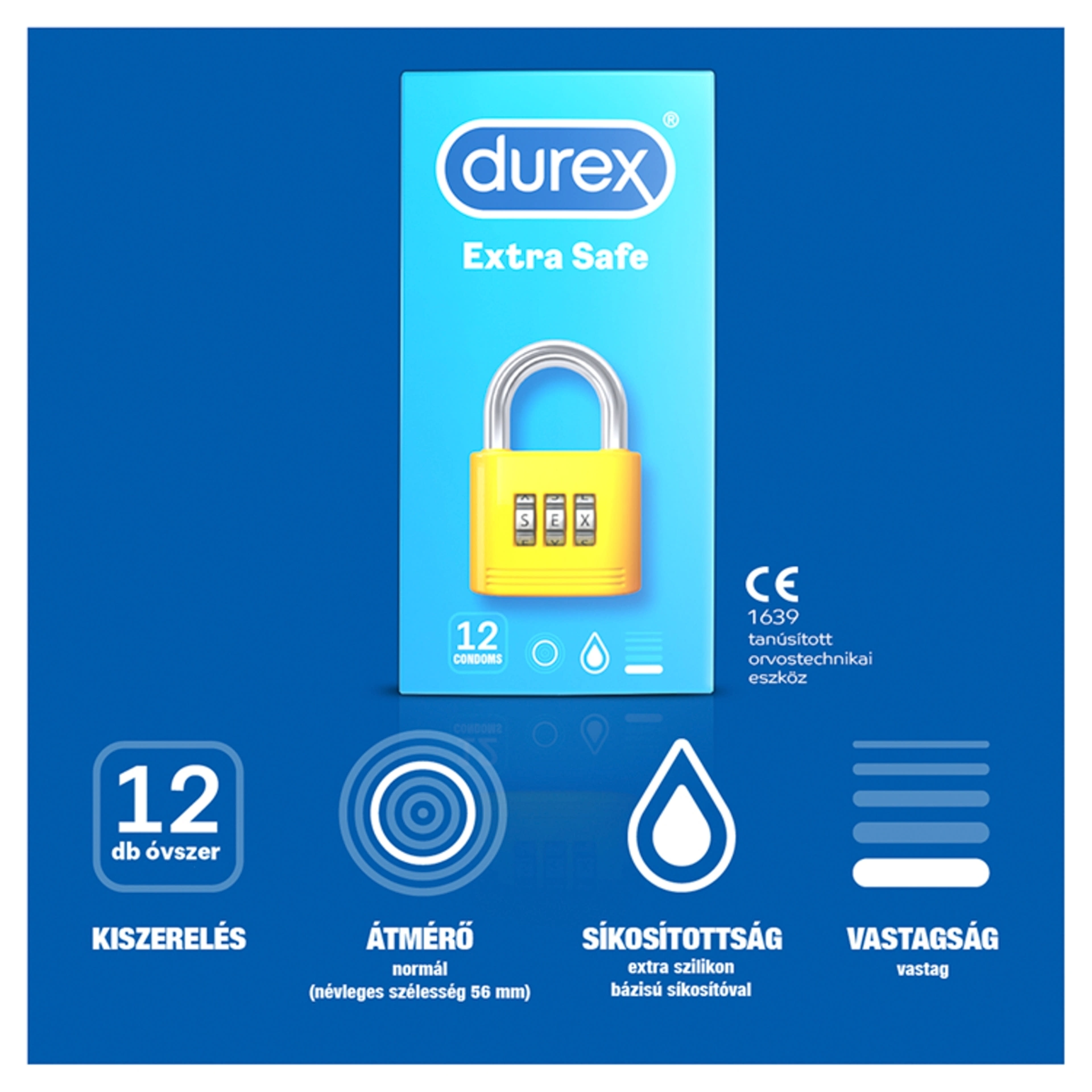Durex Extra Safe óvszer - 12 db-3