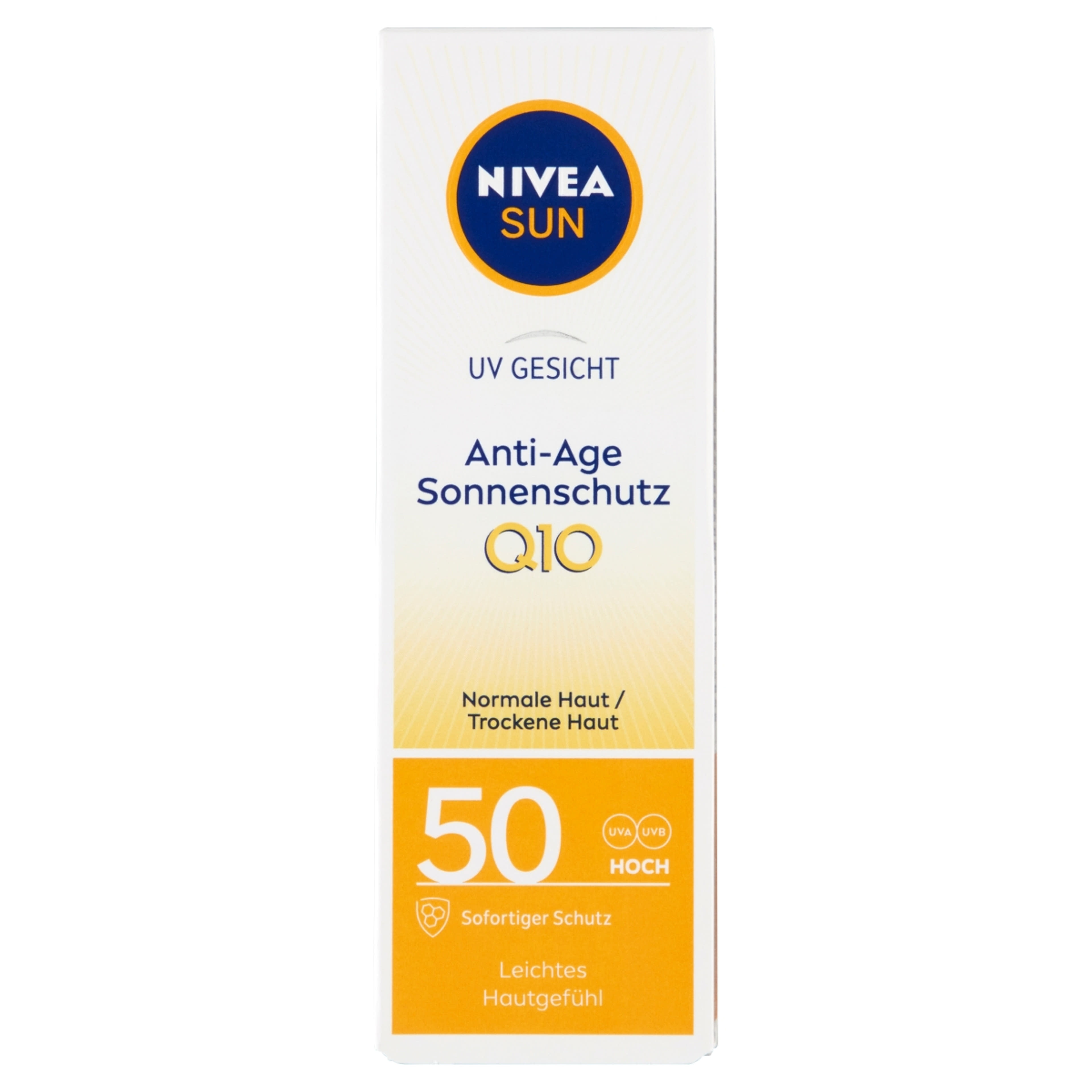 Nivea Sun Q10 Anti-Age & Anti-Pigments napozó arckrém FF50 - 50 ml