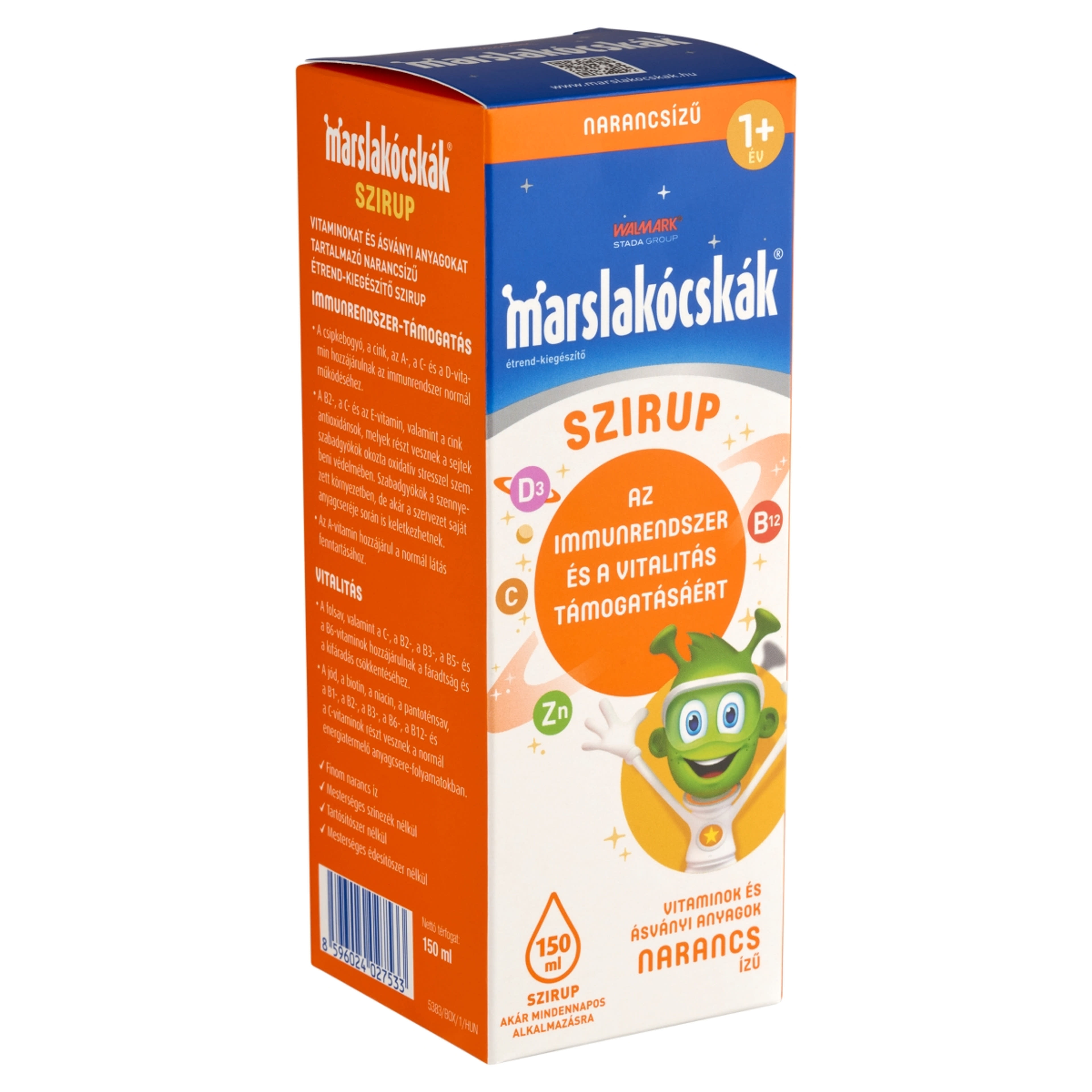 Marslakócskák Szirup Narancs Ízű 1 Éves Kortól - 150 ml-3