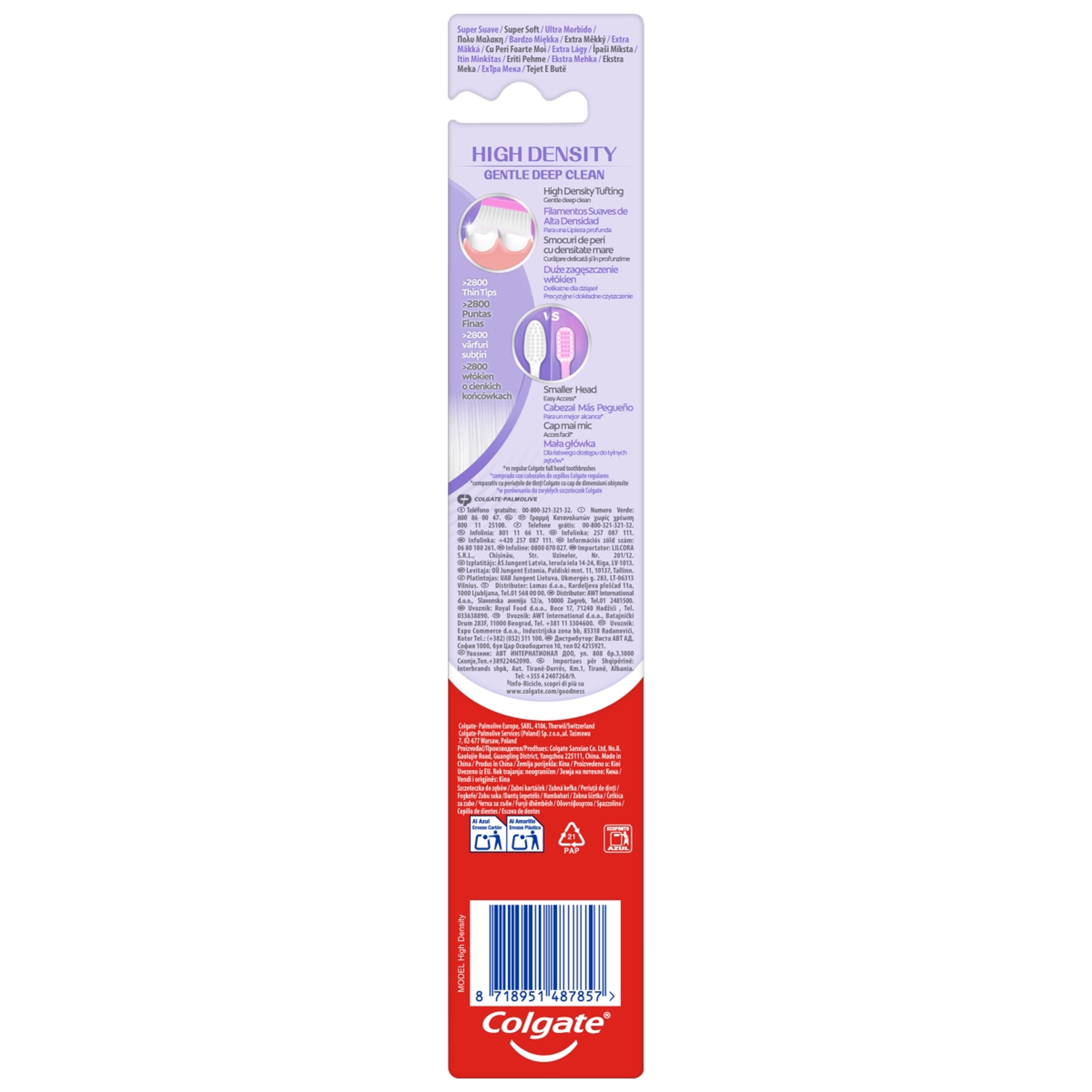 Colgate High Density Gently Deep Clean lágy fogkefe - 1 db-2