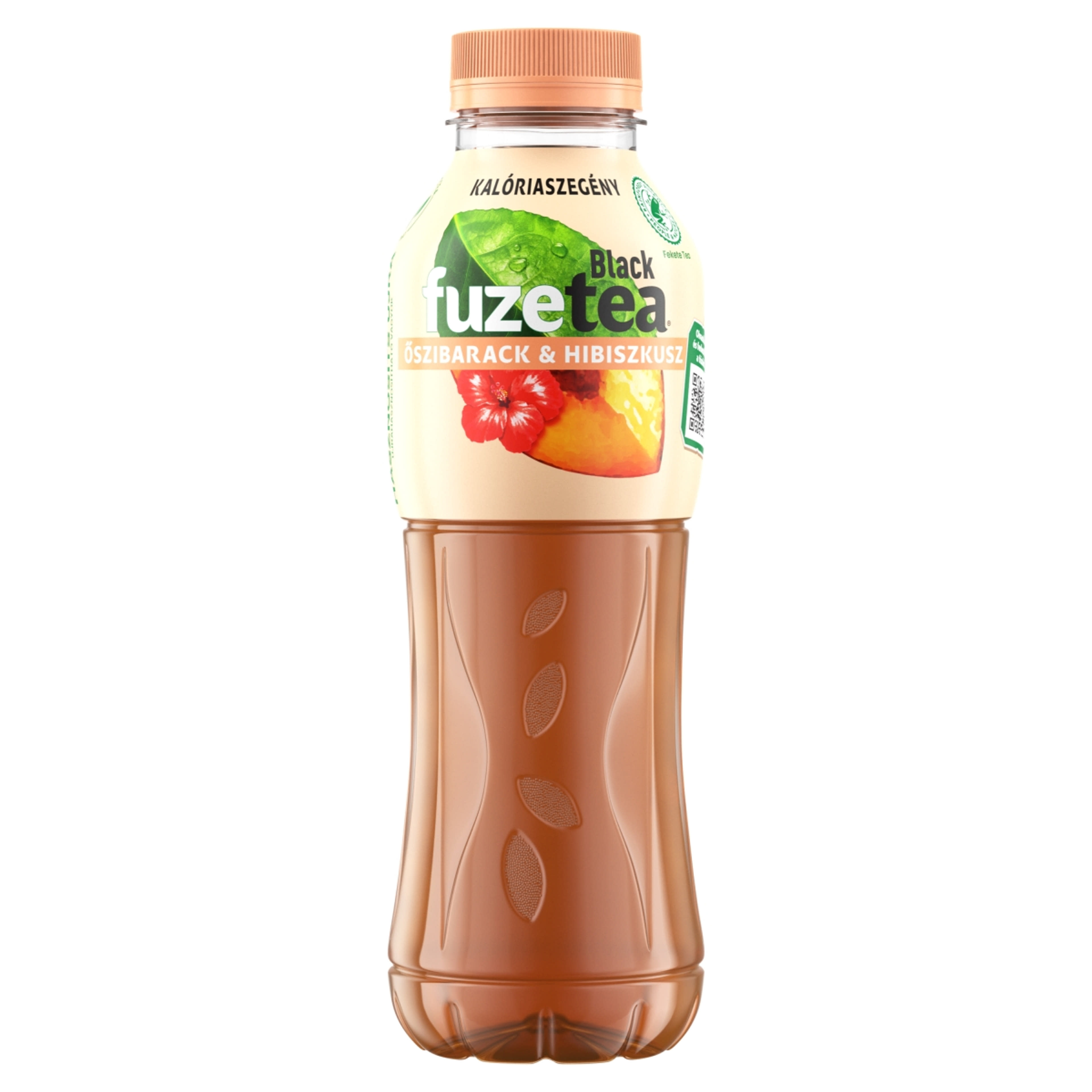FuzeTea őszibarack- és hibiszkuszízű üdítőital fekete tea kivonattal - 500 ml-1