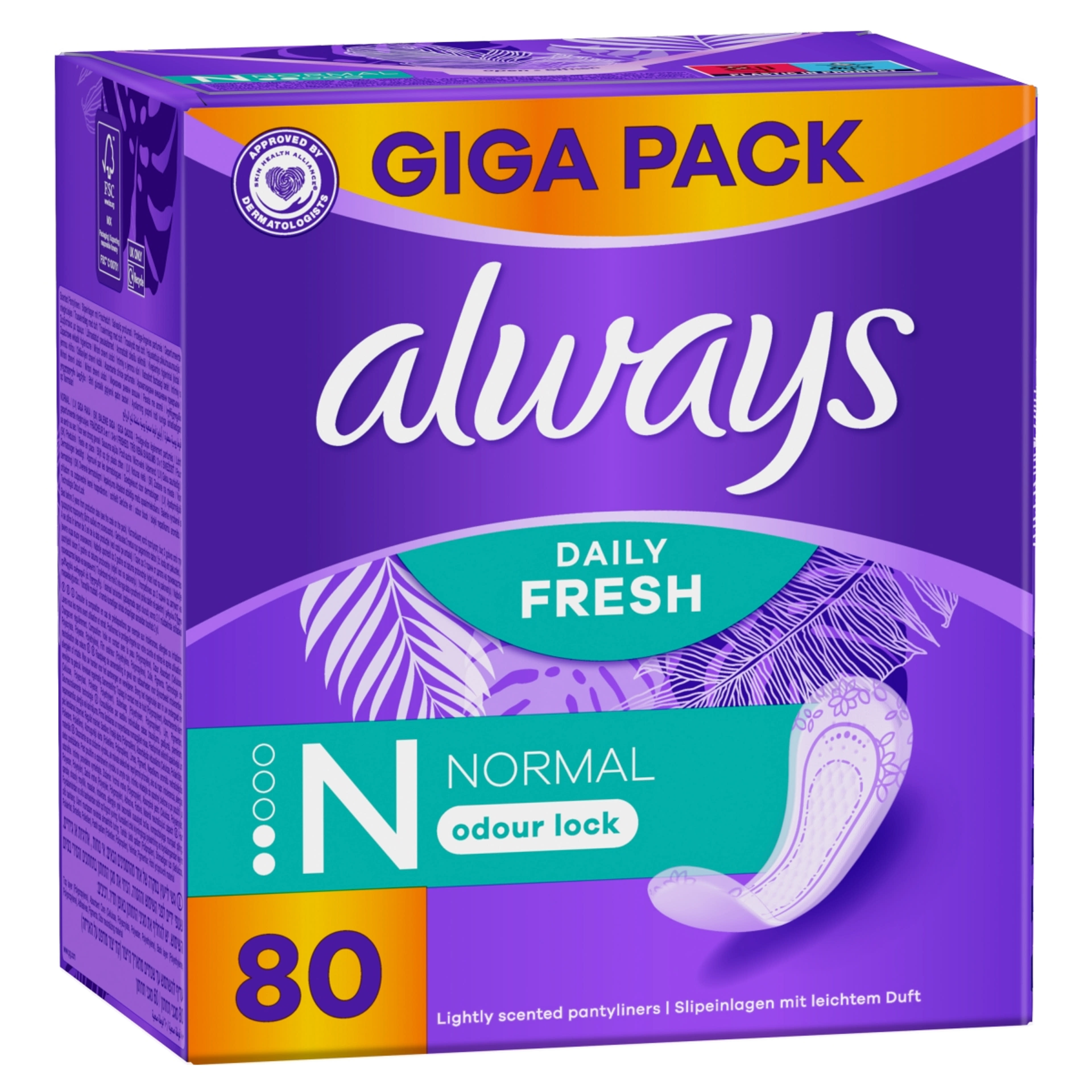Always Dailies Normal Fresh Protect tisztasági betét - 80 db-2