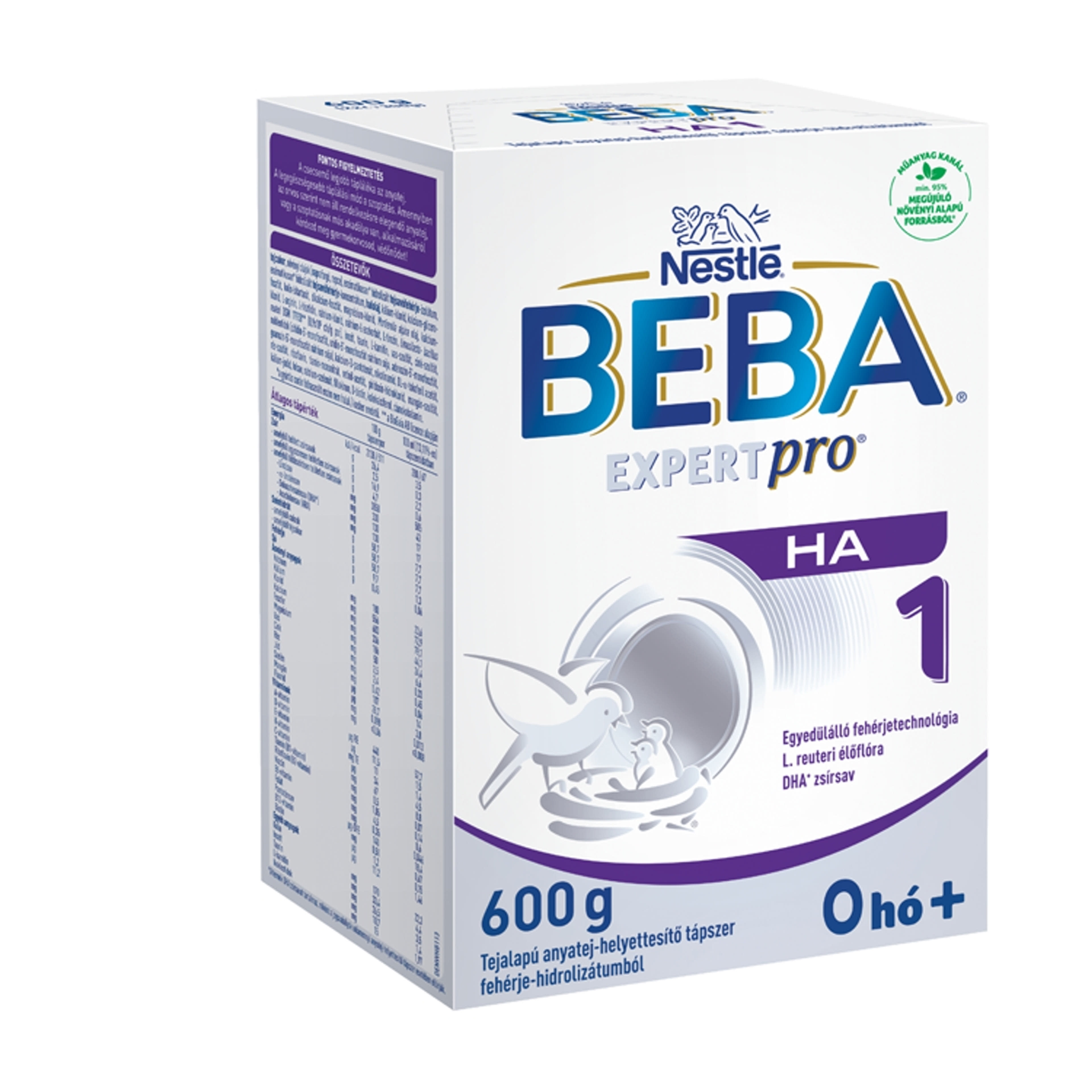 Beba Expertpro HA 1 tejalapú anyatej-helyettesítő tápszer fehérje-hidrolizátumból 0 hónapos kortól - 600 g-3