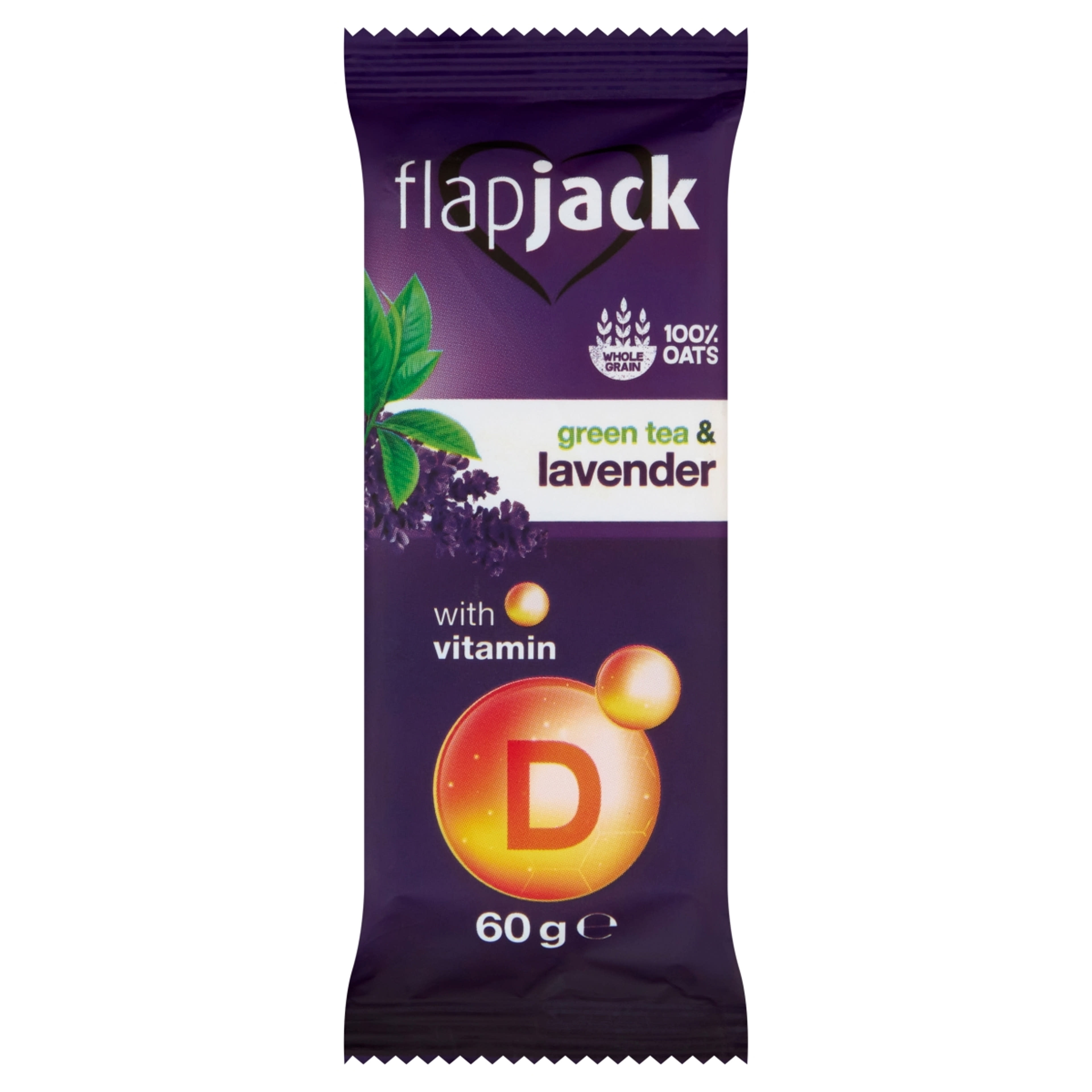 Flapjack zabszelet citrom-levendula-zöld tea D-vitaminnal - 60 g-1