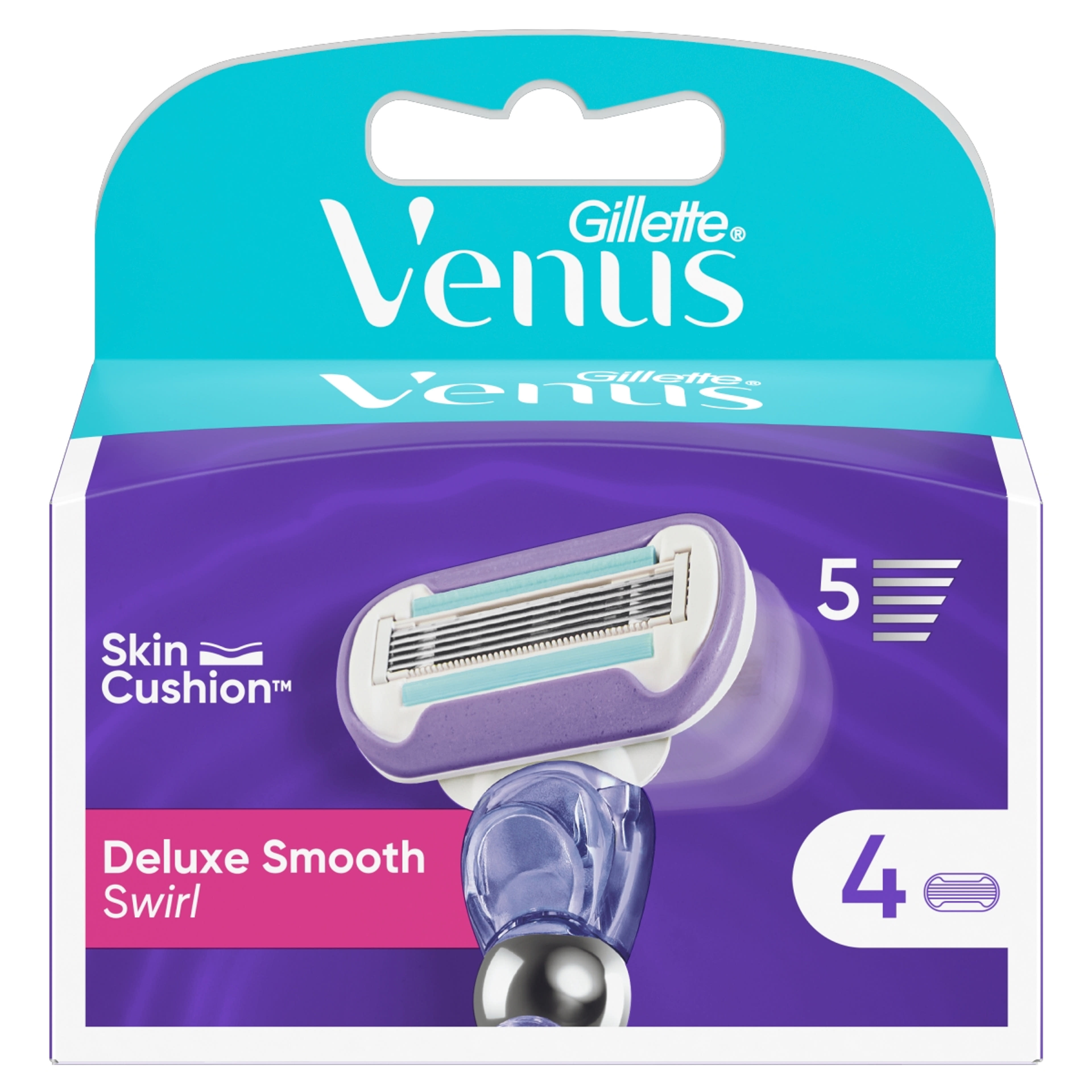 Gillette Venus Swirl borotvabetét 5 pengés - 4db