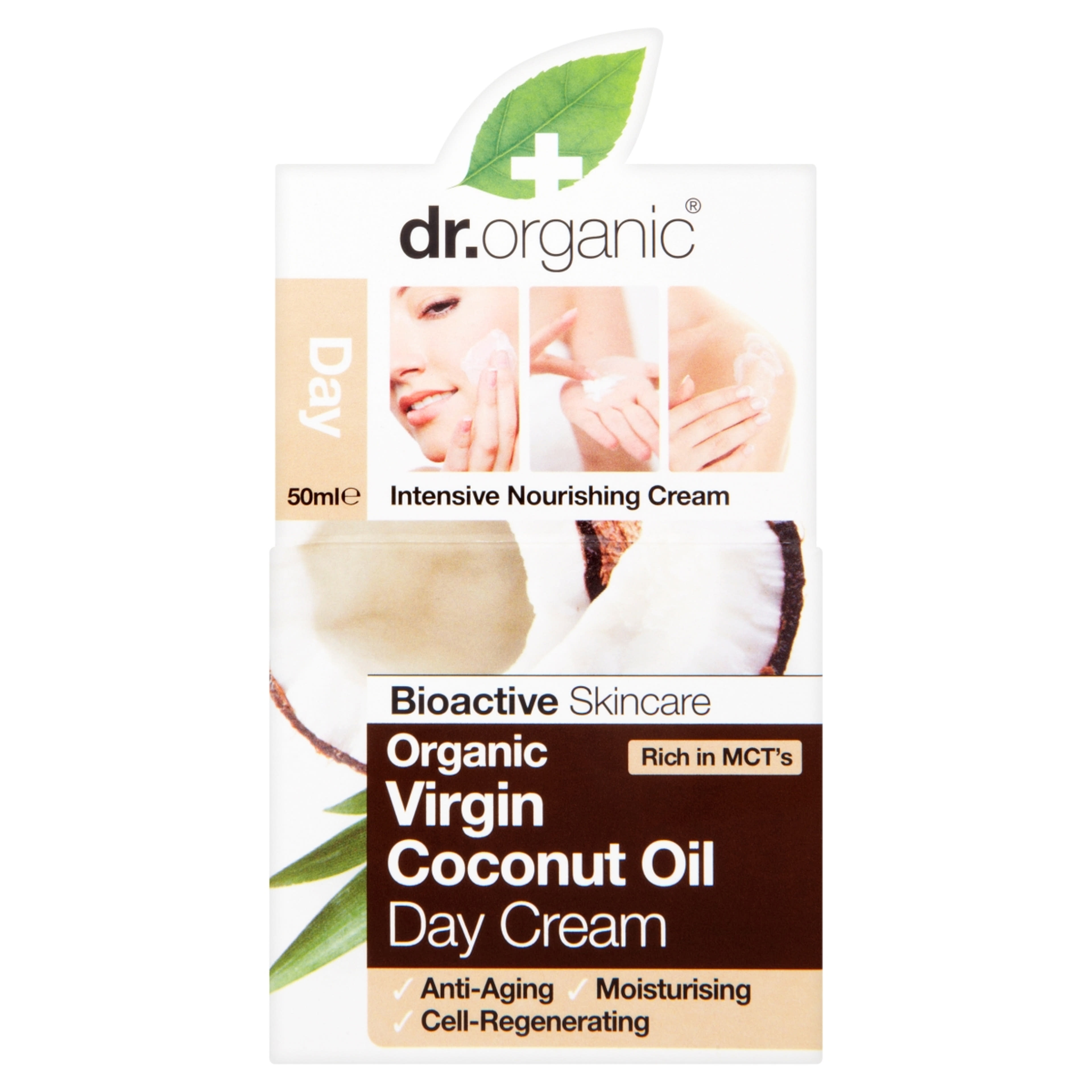 Dr. Organic nappali krém szűz kókuszolajos - 50 ml