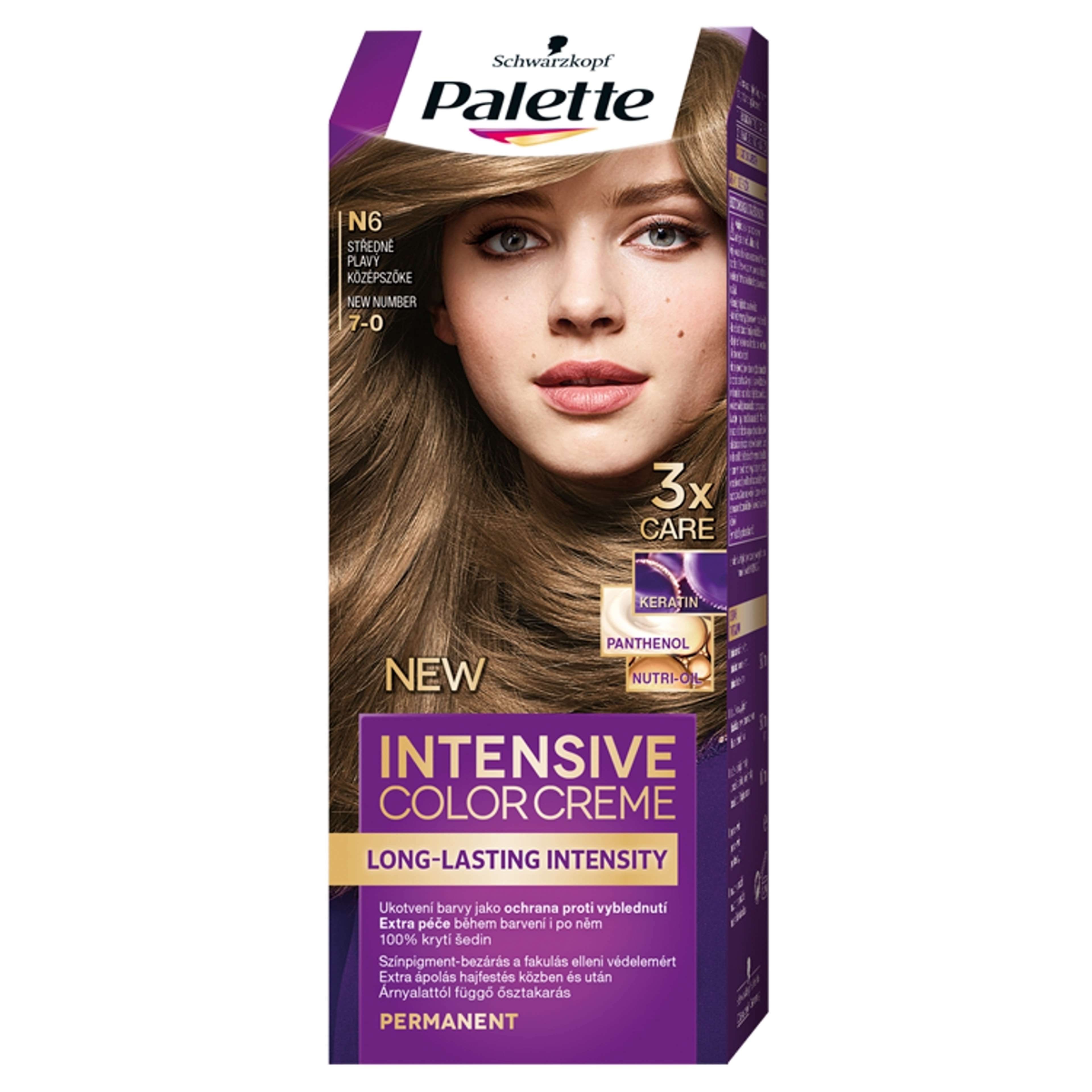 Schwarzkopf Palette Intensive Color Creme hajfesték N6 középszőke - 1 db