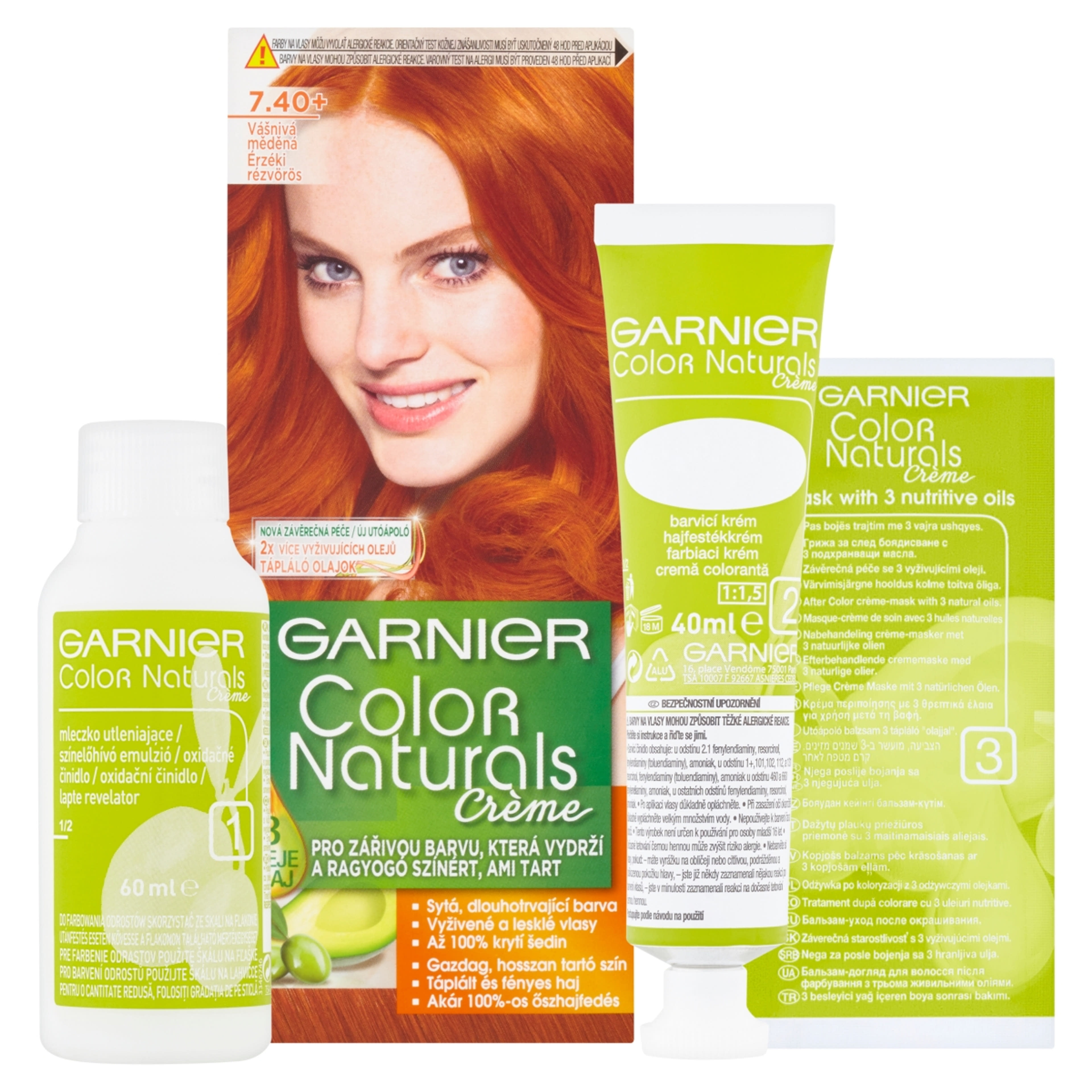 Garnier Color Naturals Tartós hajfesték 7.40 Érzéki rézvörös - 1 db-2