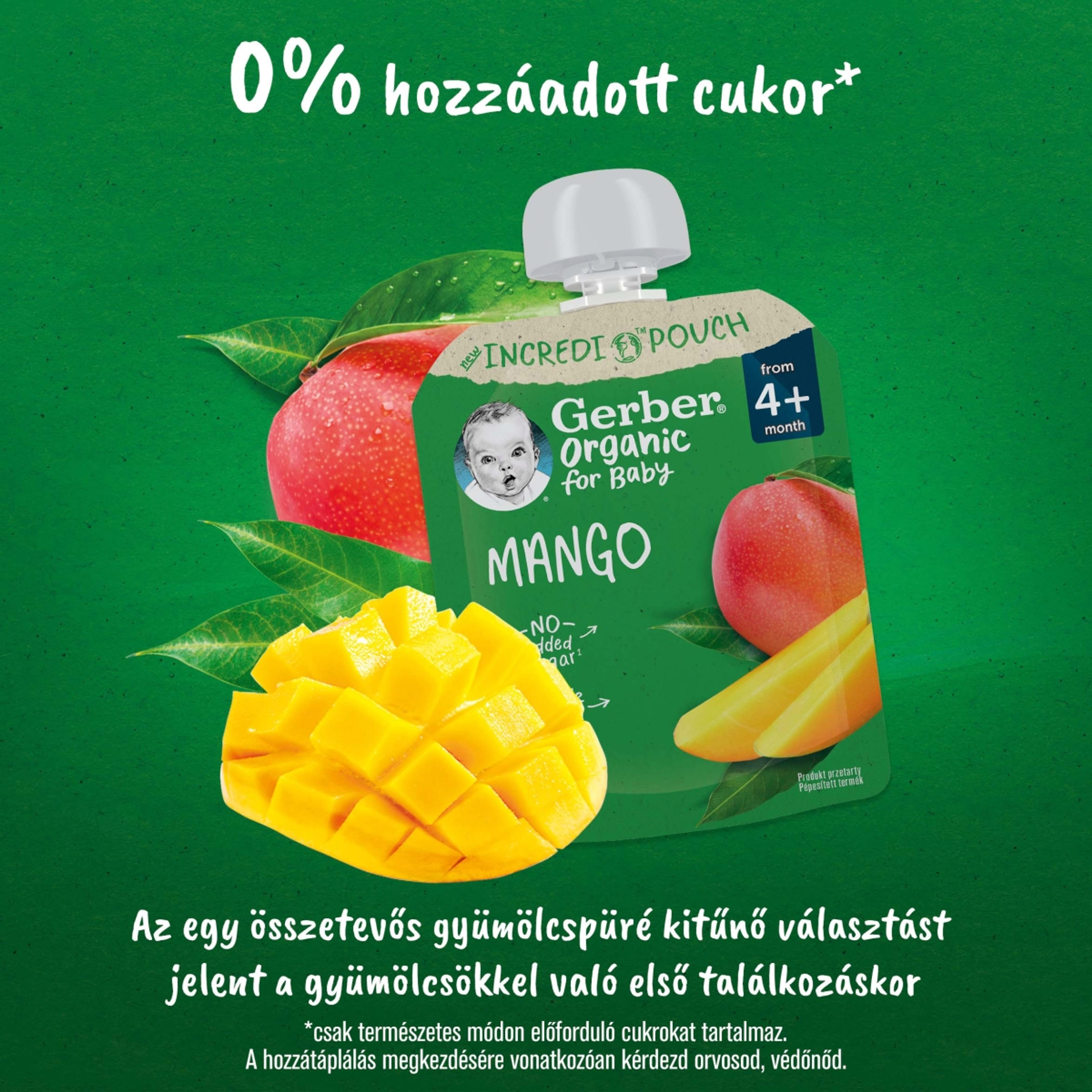Gerber bio mangó gyümölcspüré 4 hónapos kortól - 80 g-3