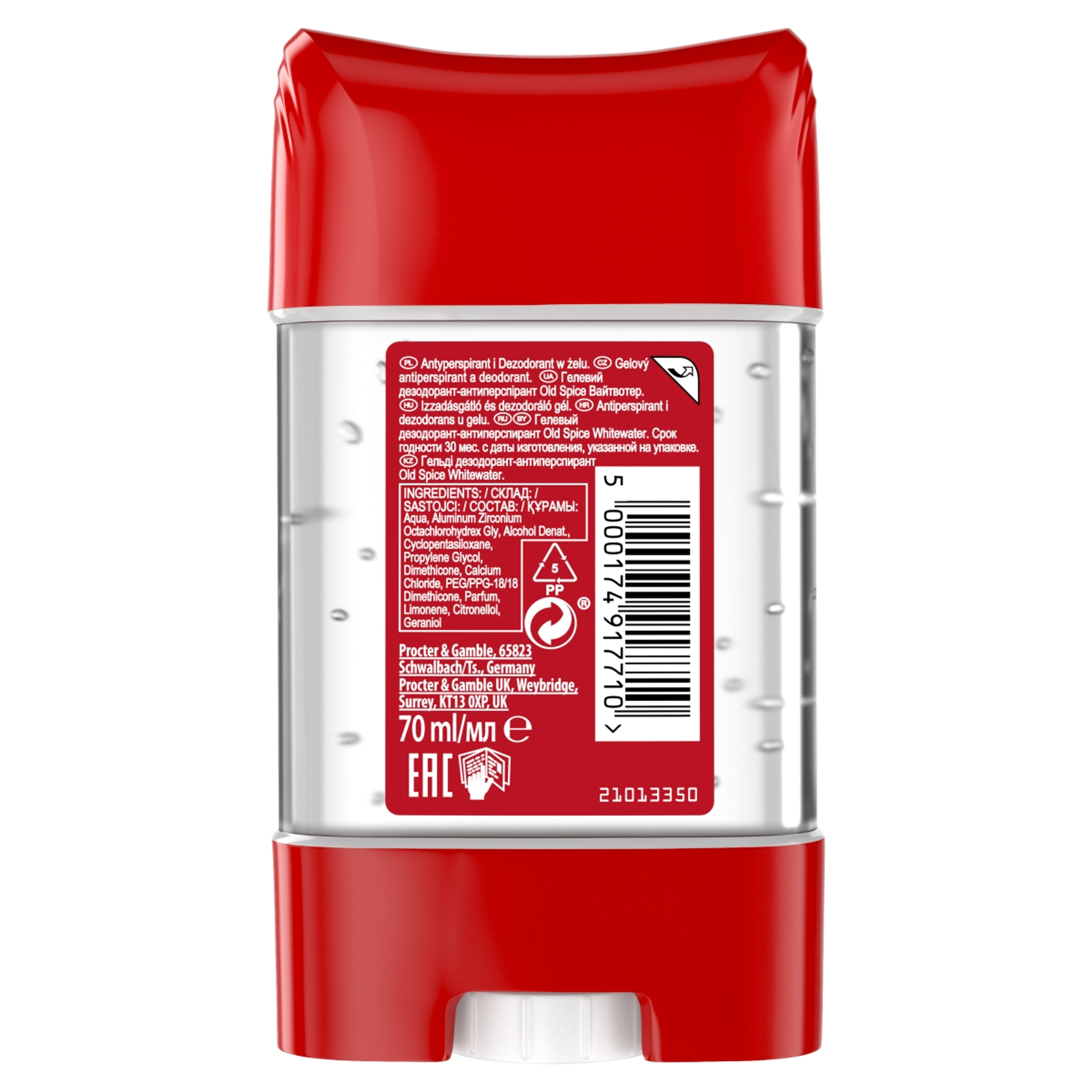 Old Spice Whitewater Clear izzadásgátló gél stift - 70 ml-2
