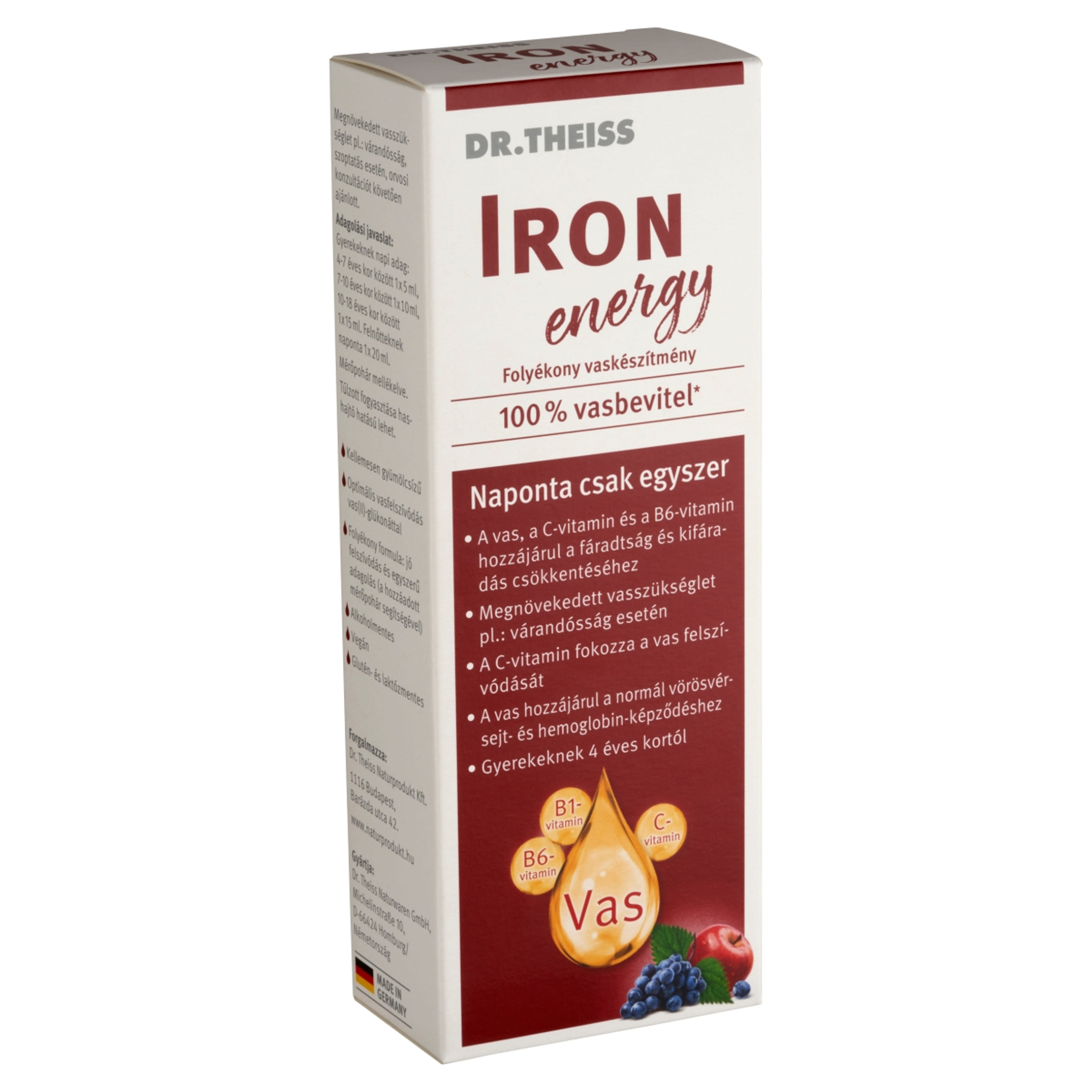 Dr.Theiss Iron Energy folyékony étrend-kiegészítő - 250 ml-4