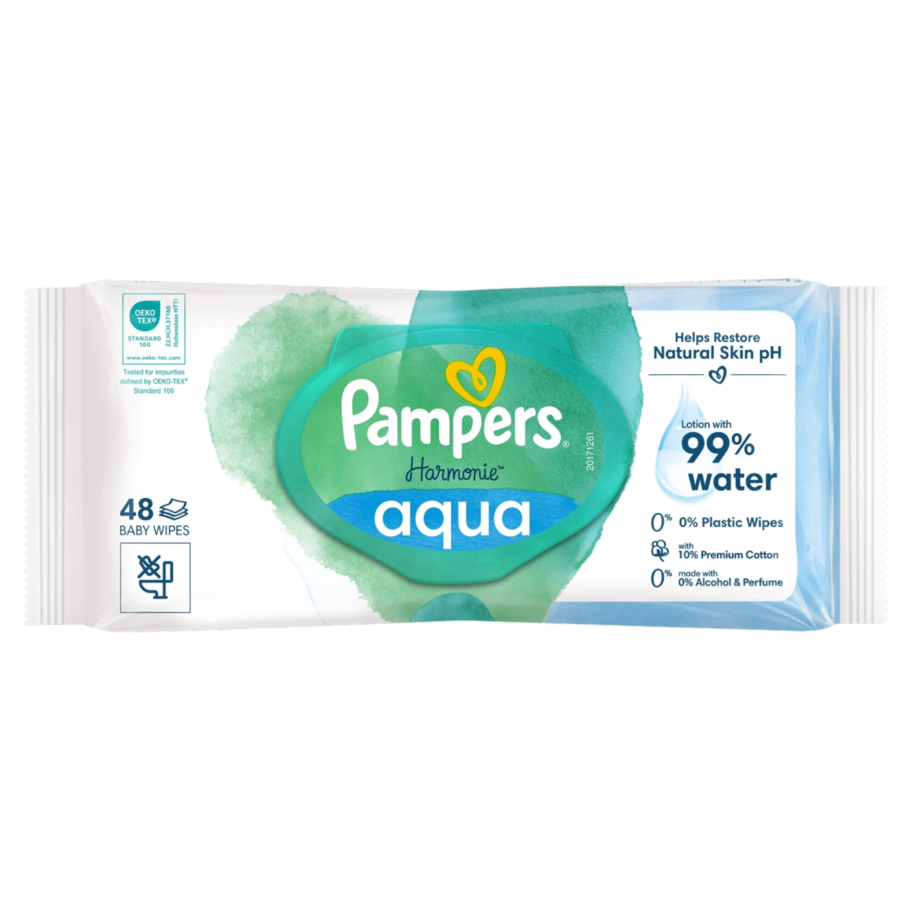 Pampers Harmonie Aqua nedves baba törlőkendő - 48 db