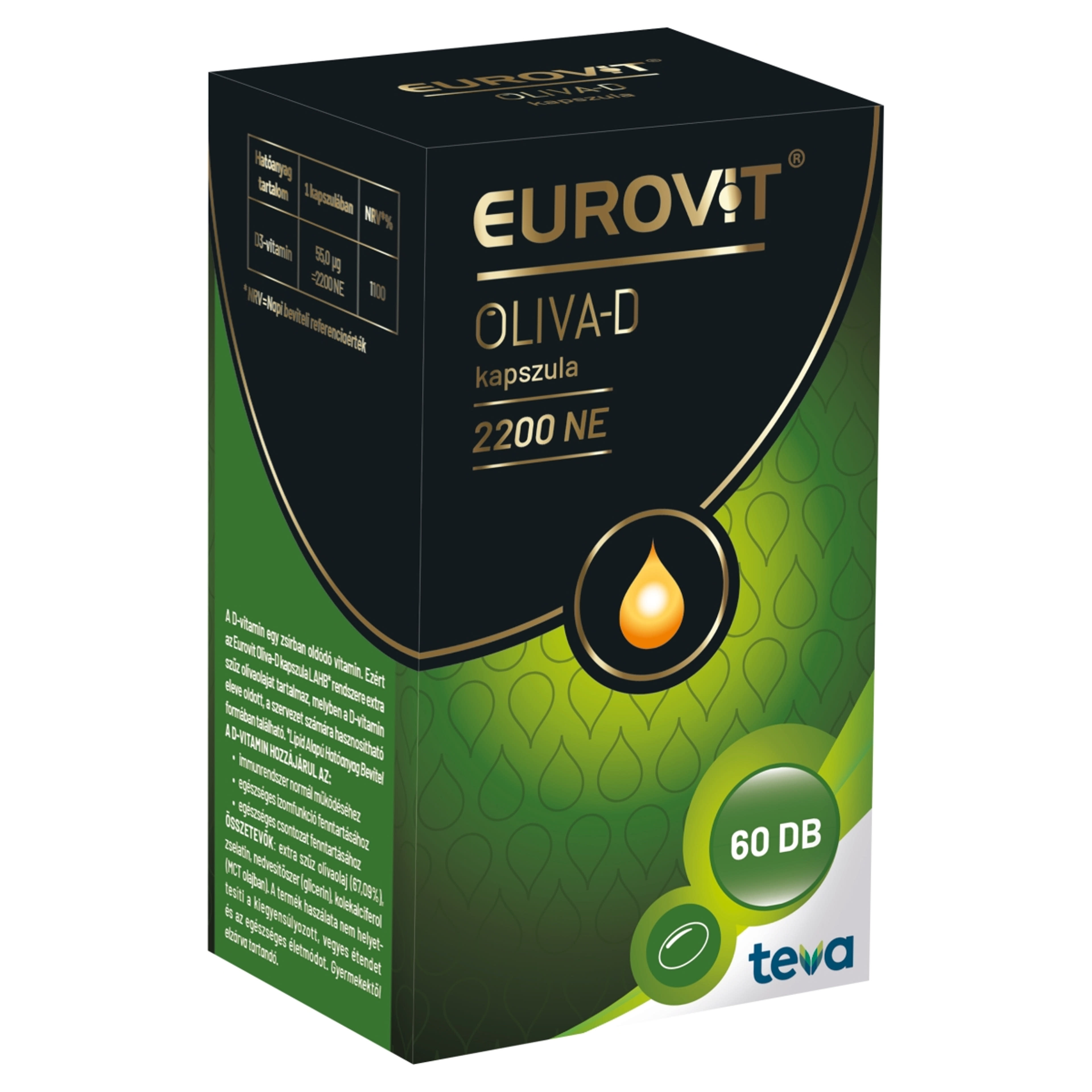 Eurovit oliva-d 2200Ne kapszula - 60 db-2