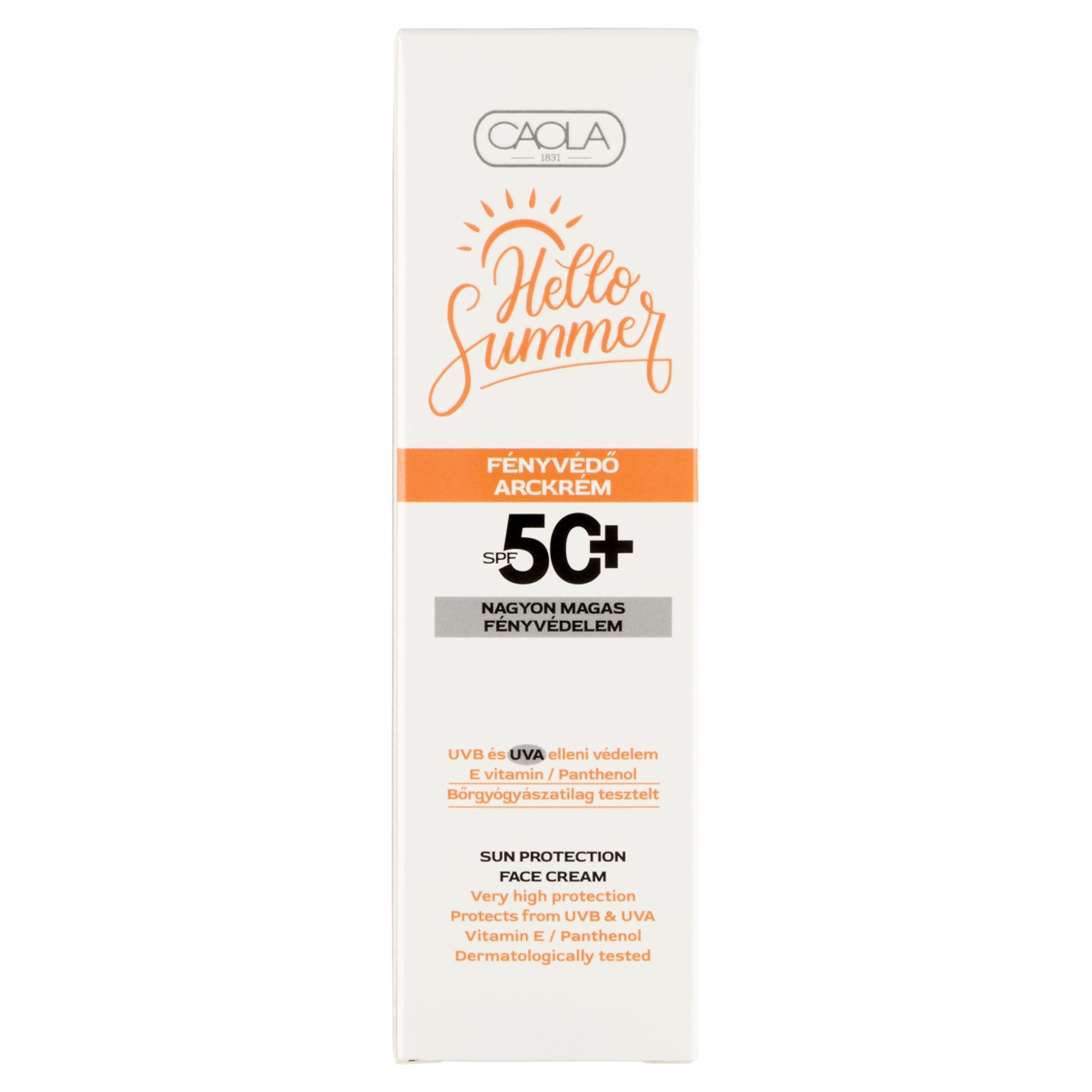 Caola Hello Summer fényvédő arckrém SPF50+ - 75 ml