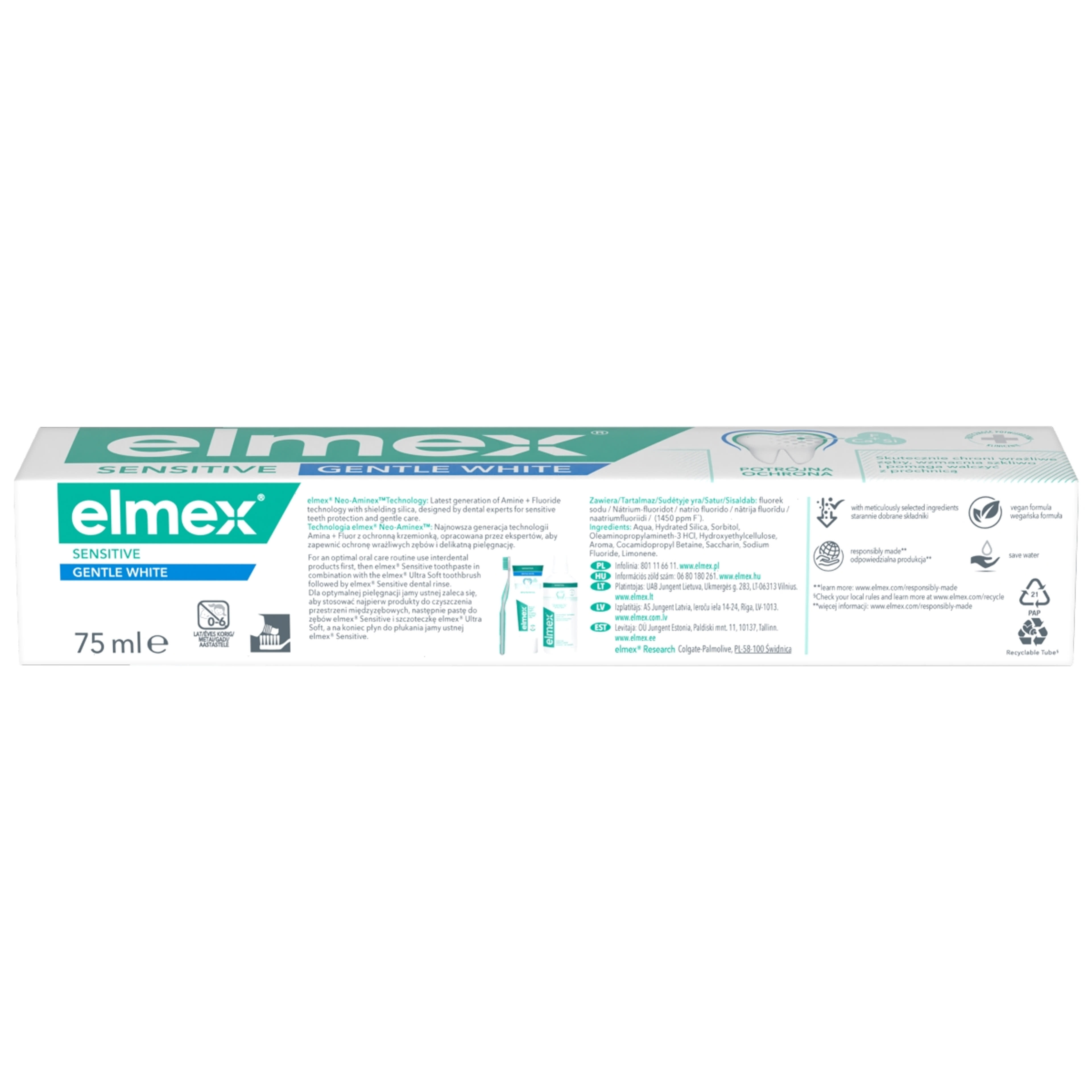 Elmex Sensitive Gentle White fogkrém érzékeny fogakra - 75 ml-3