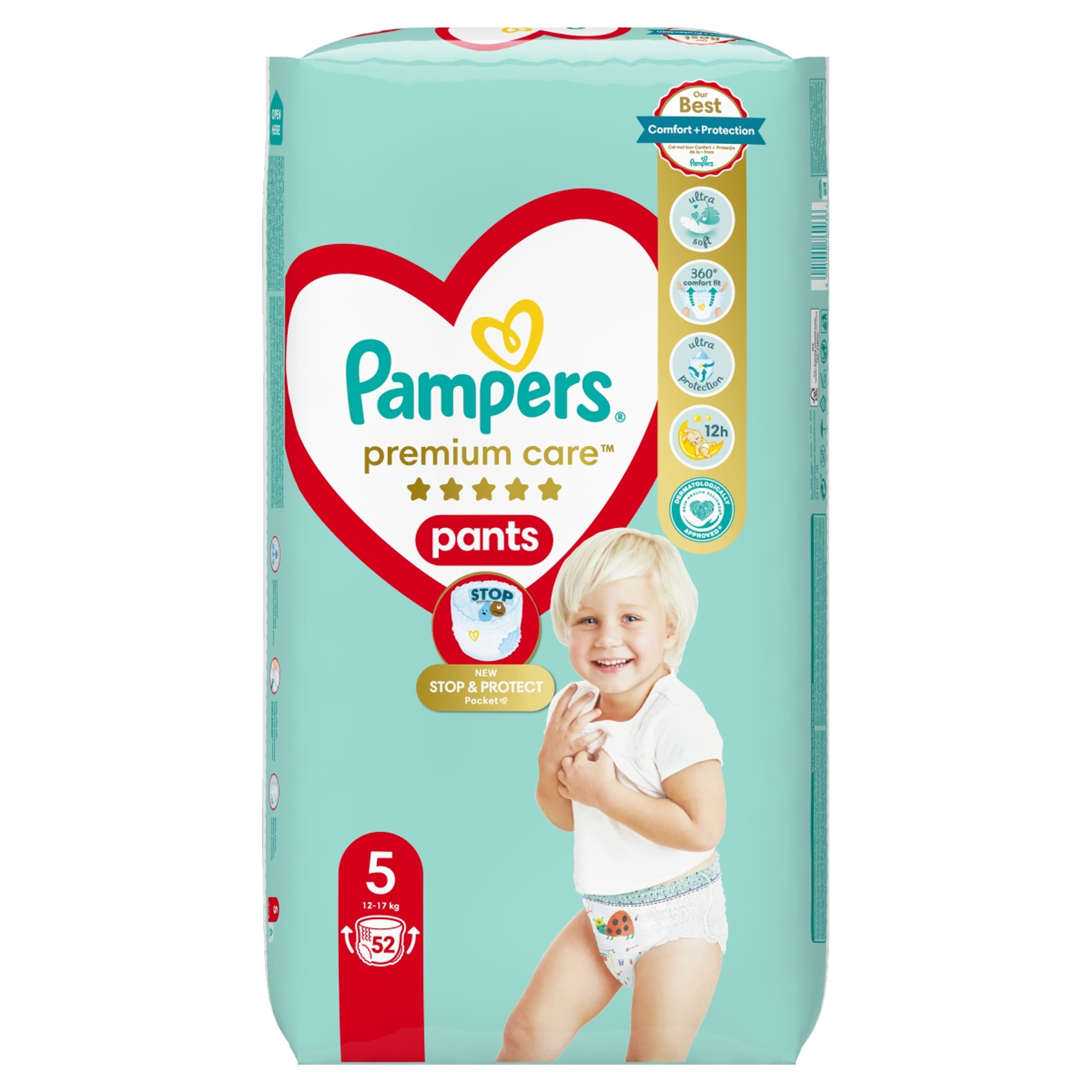 Pampers Premium Care Pants 5-ös 12-17 kg - 52 db