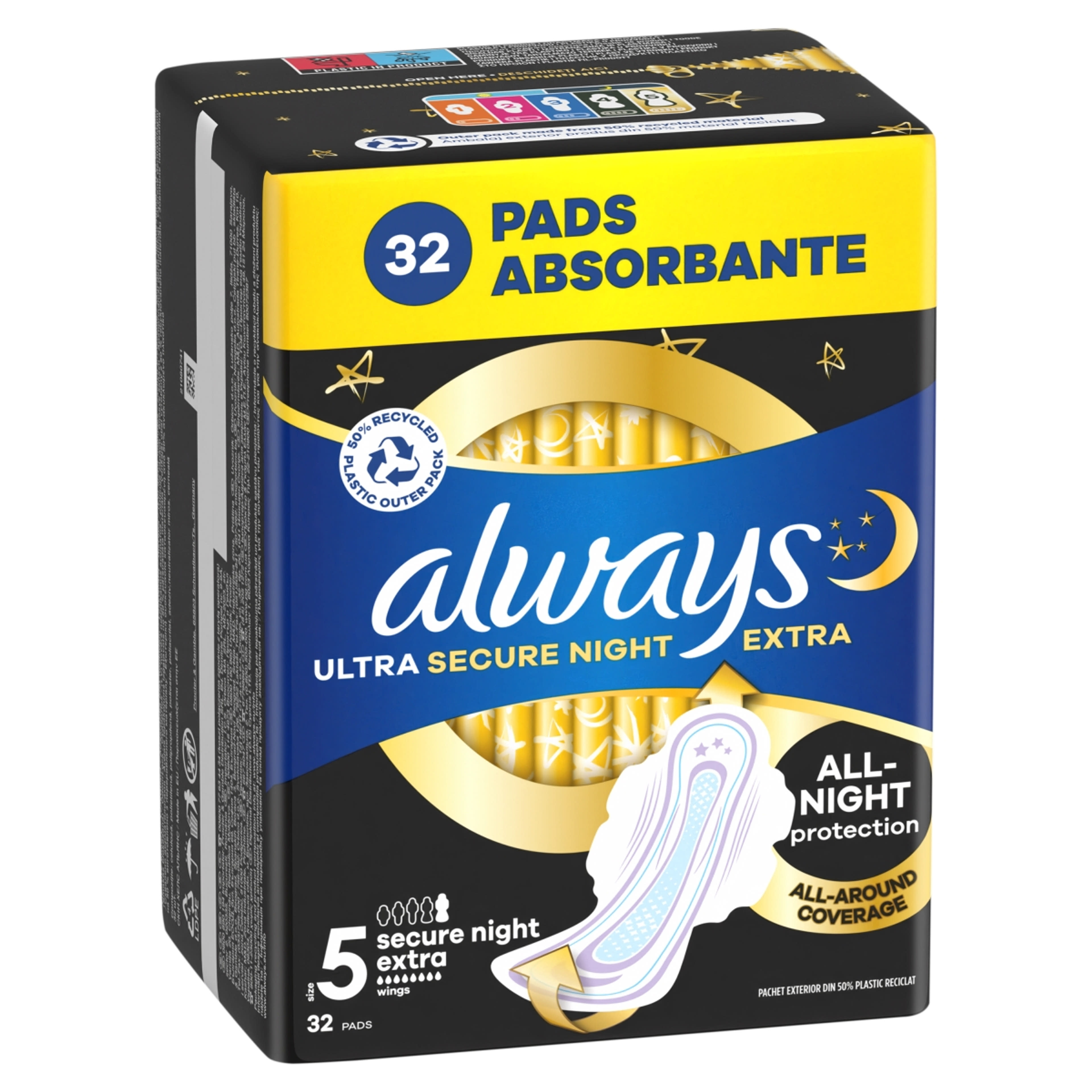 Always Ultra Secure Night Extra egészségügyi betét - 32 db-2