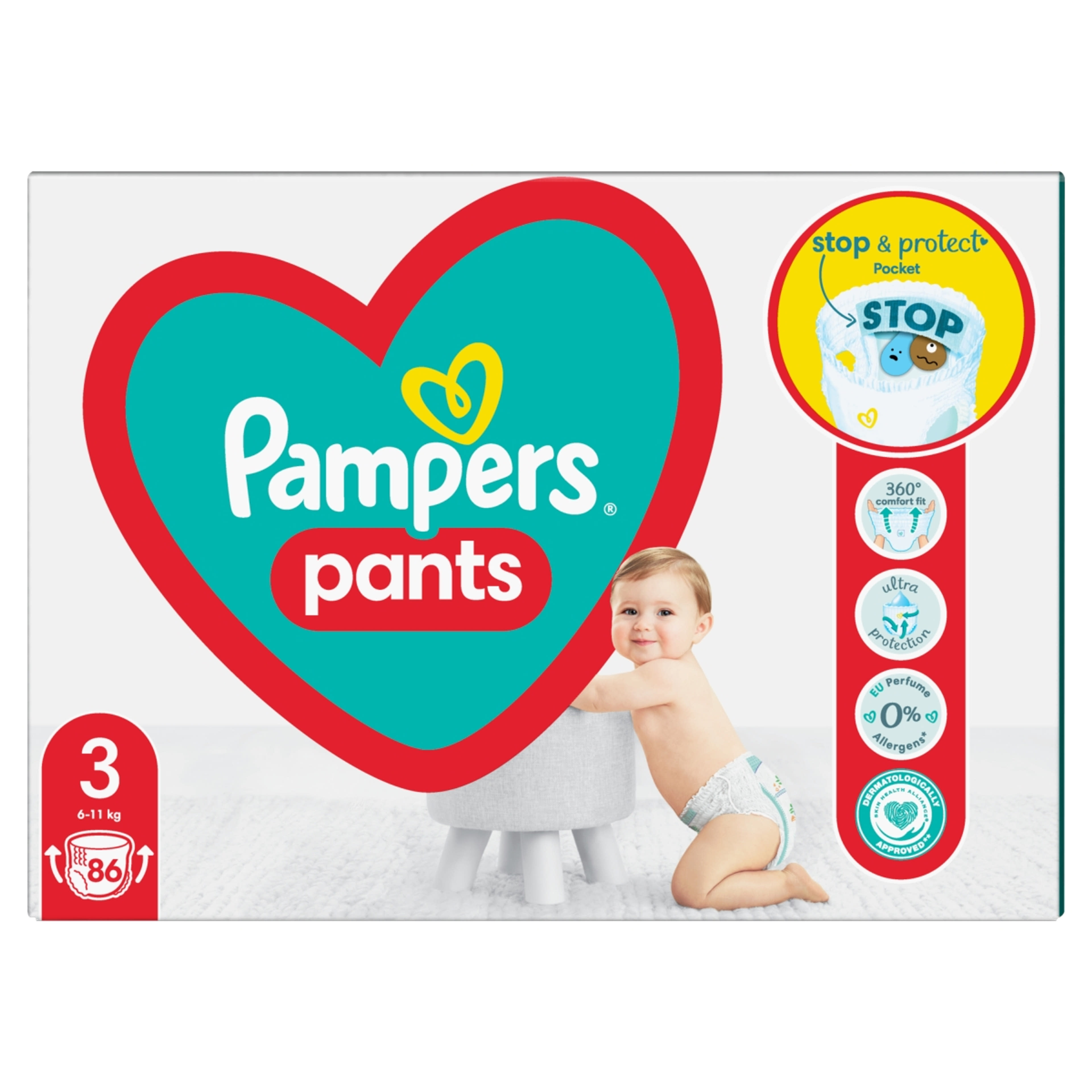 Pampers Pants Giant Pack+ 3-as 6-11 kg - 86 db-3