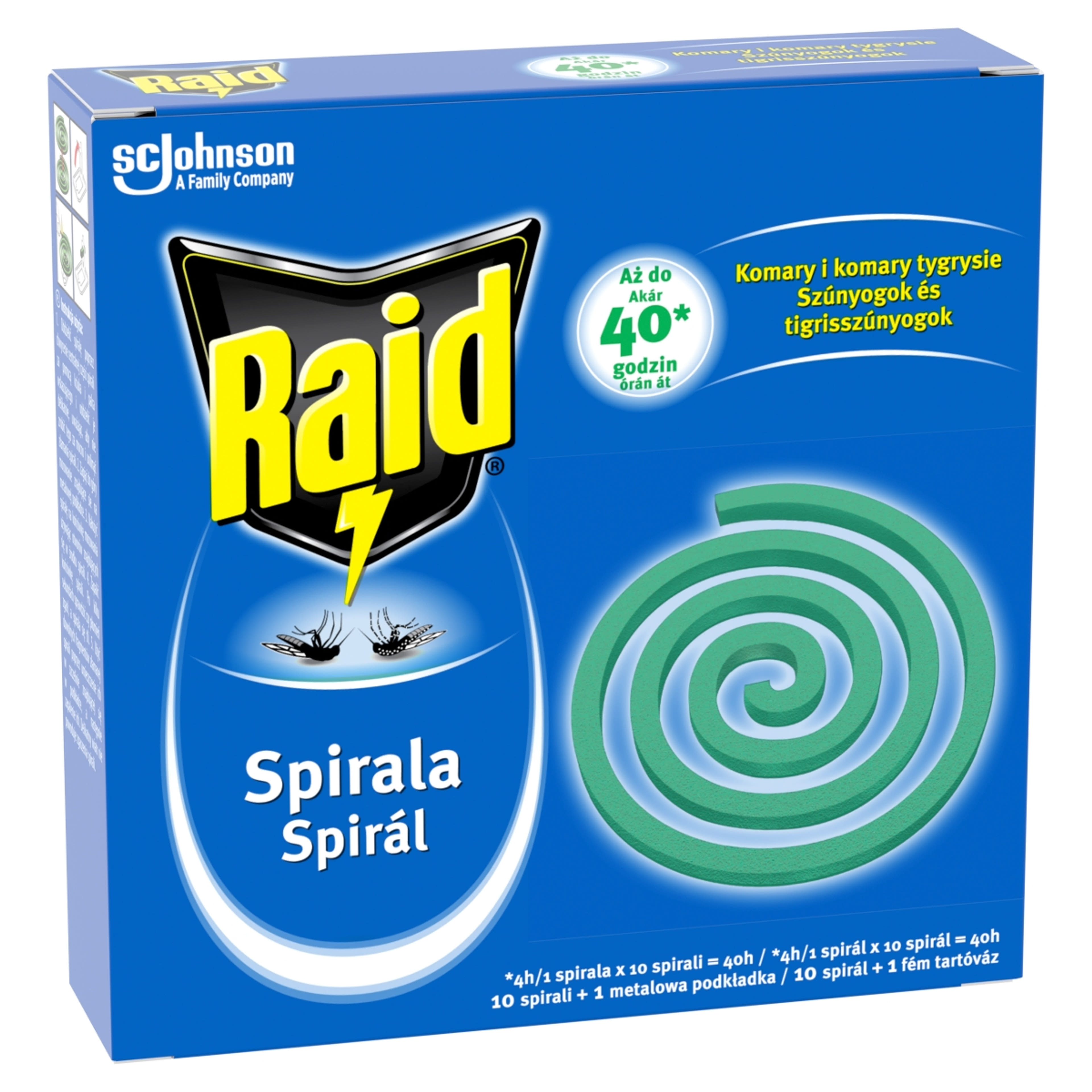 Raid Outdoor szúnyogirtó spirál - 10 db-1