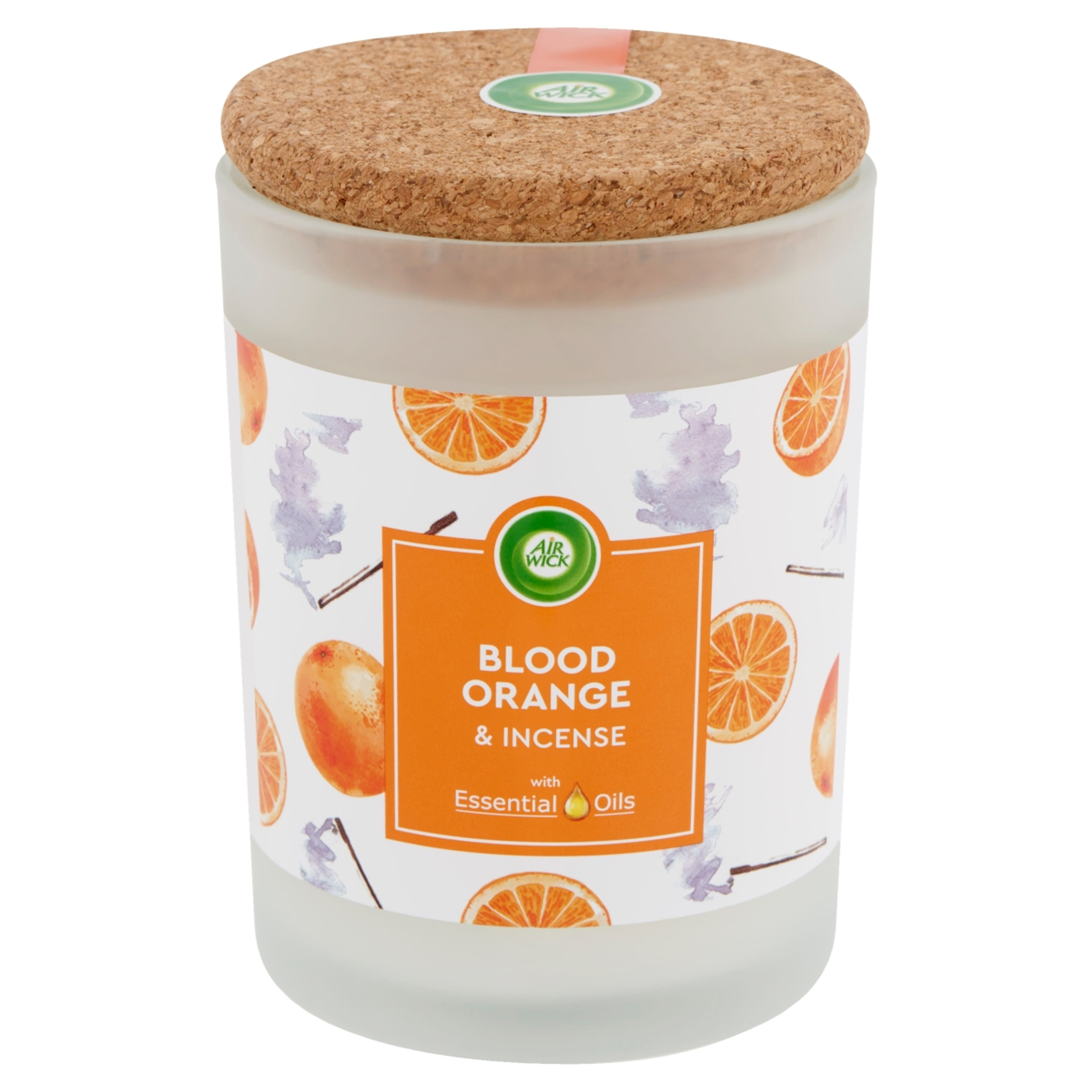 Air Wick Essential Oils gyertya vérnarancs & füstölő - 185 g-3