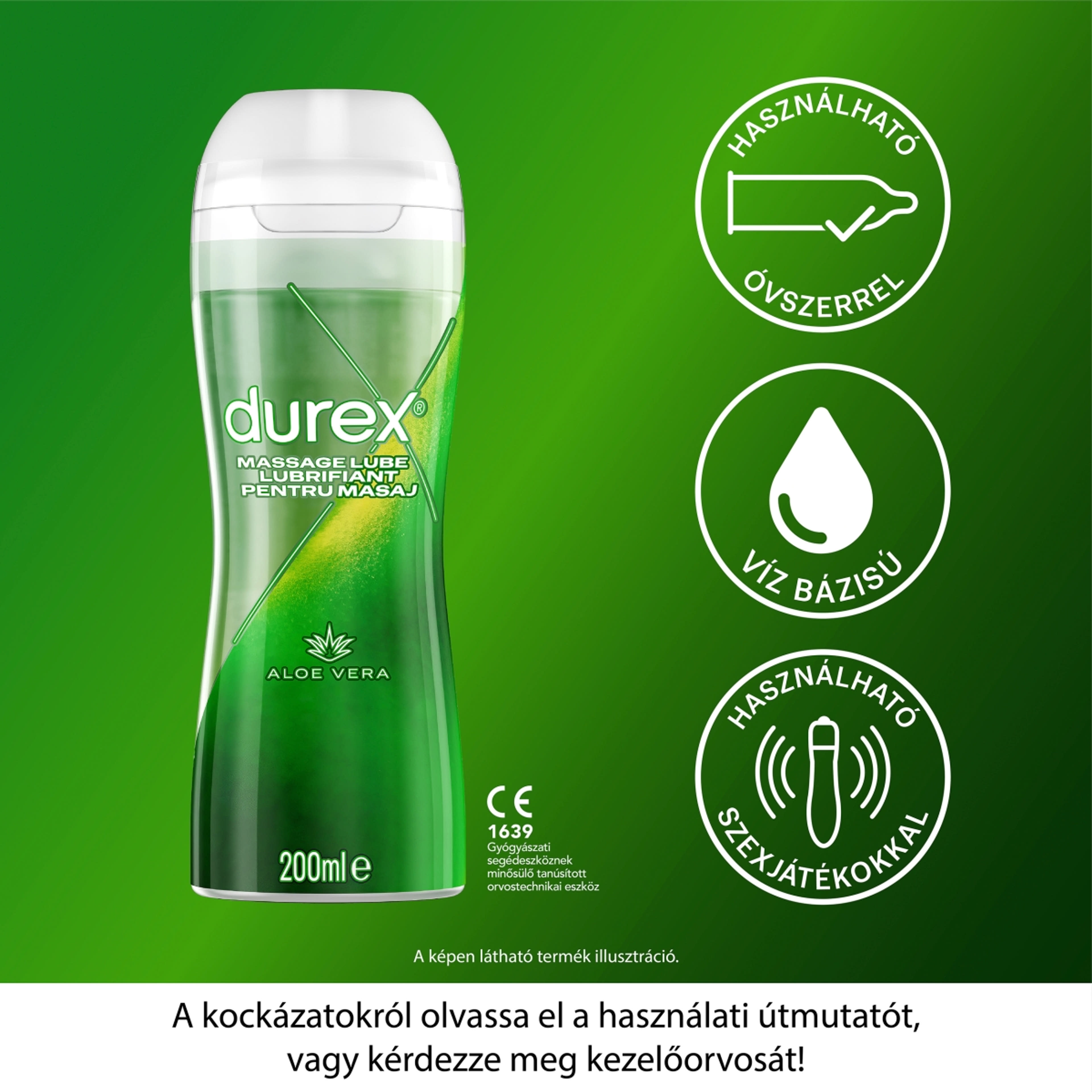 Durex 2in1 bőrnyugtató hatású aloe vera masszázsgél és síkosító - 200 ml-3