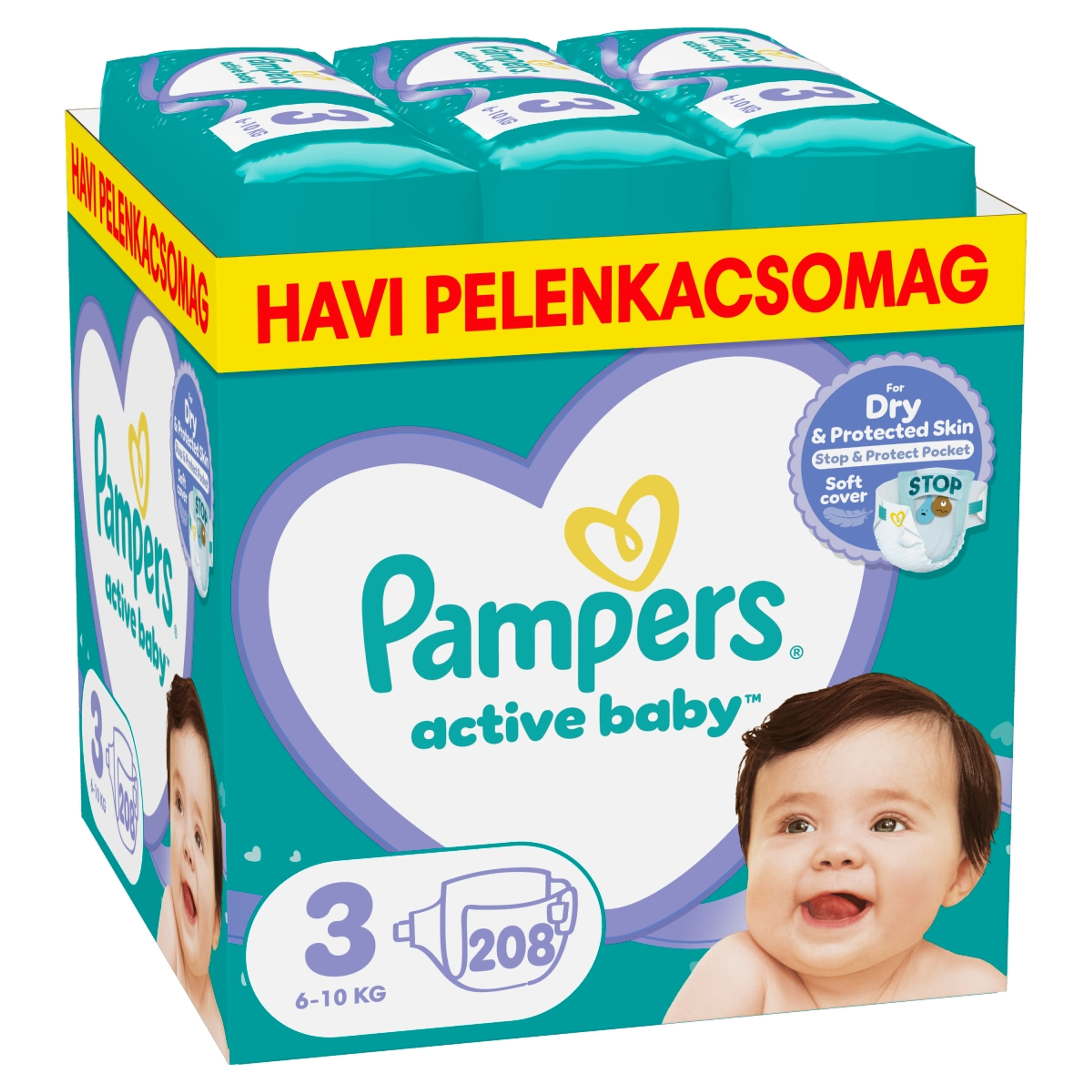 Pampers Active Baby pelenka monthly pack 3-as 6-10 kg - 208 db-9