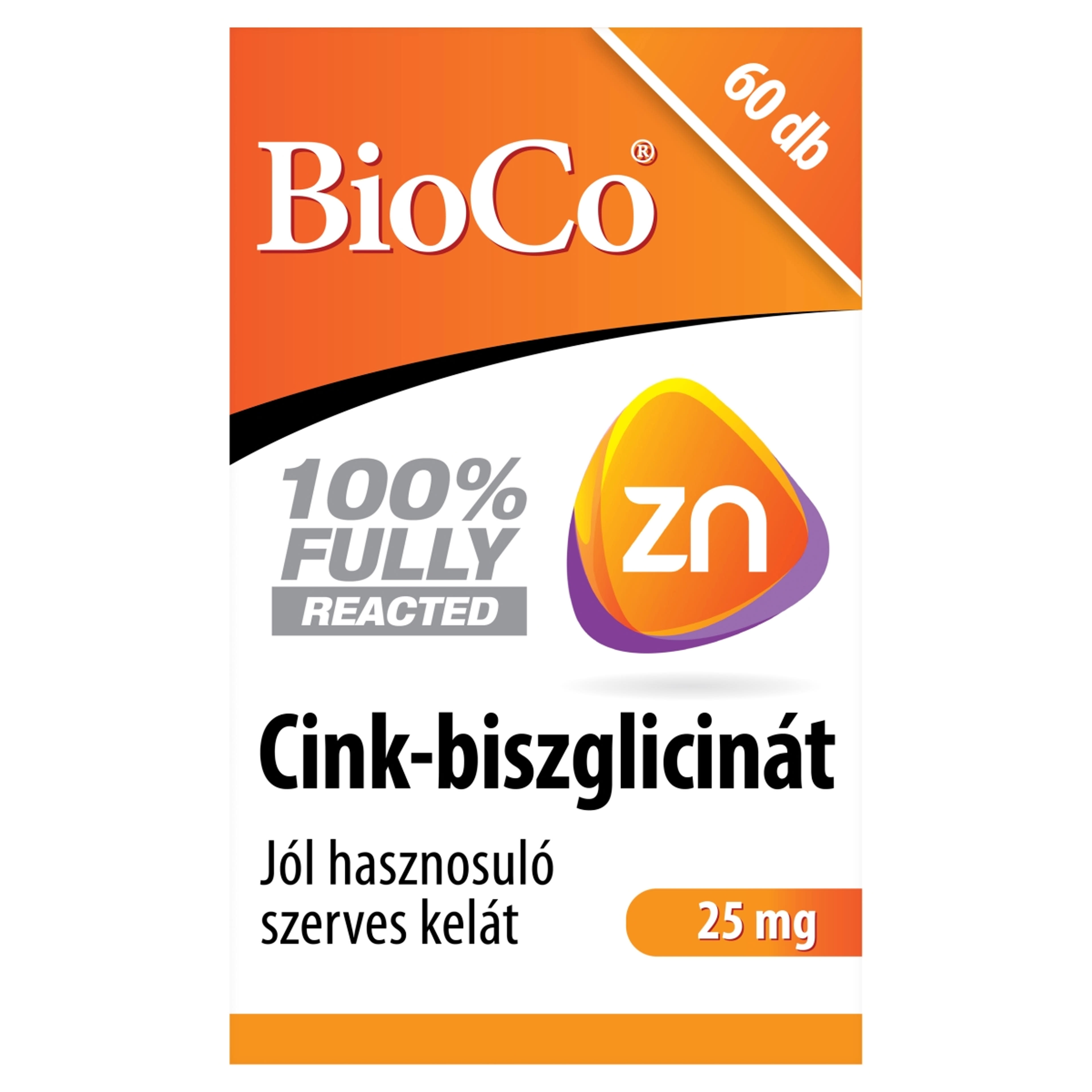 BioCo Cink-biszglicinát étrend-kiegészítő tabletta - 60 db