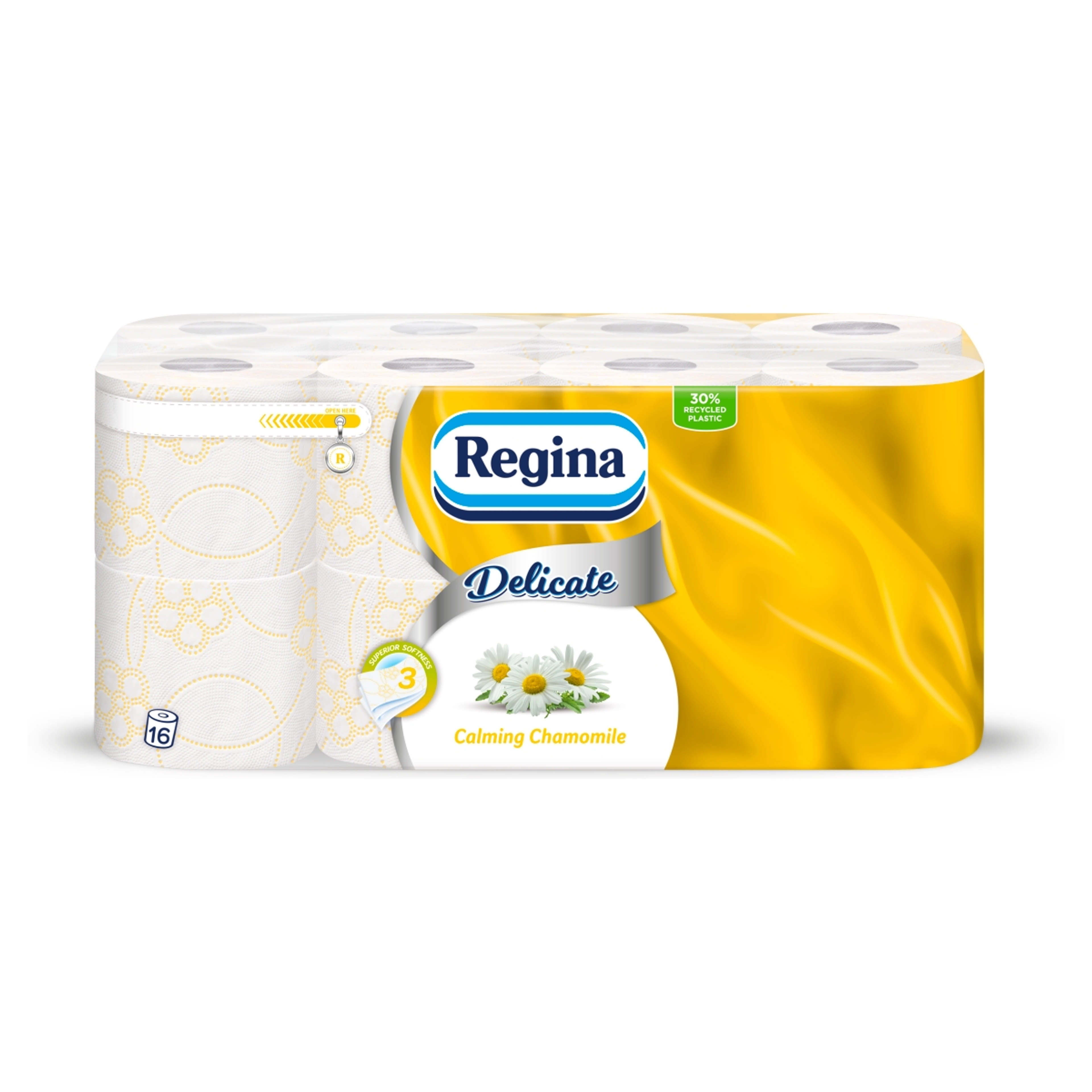 Regina Delicate Calming Chamomile toalettpapír 3 rétegű - 16 db-1