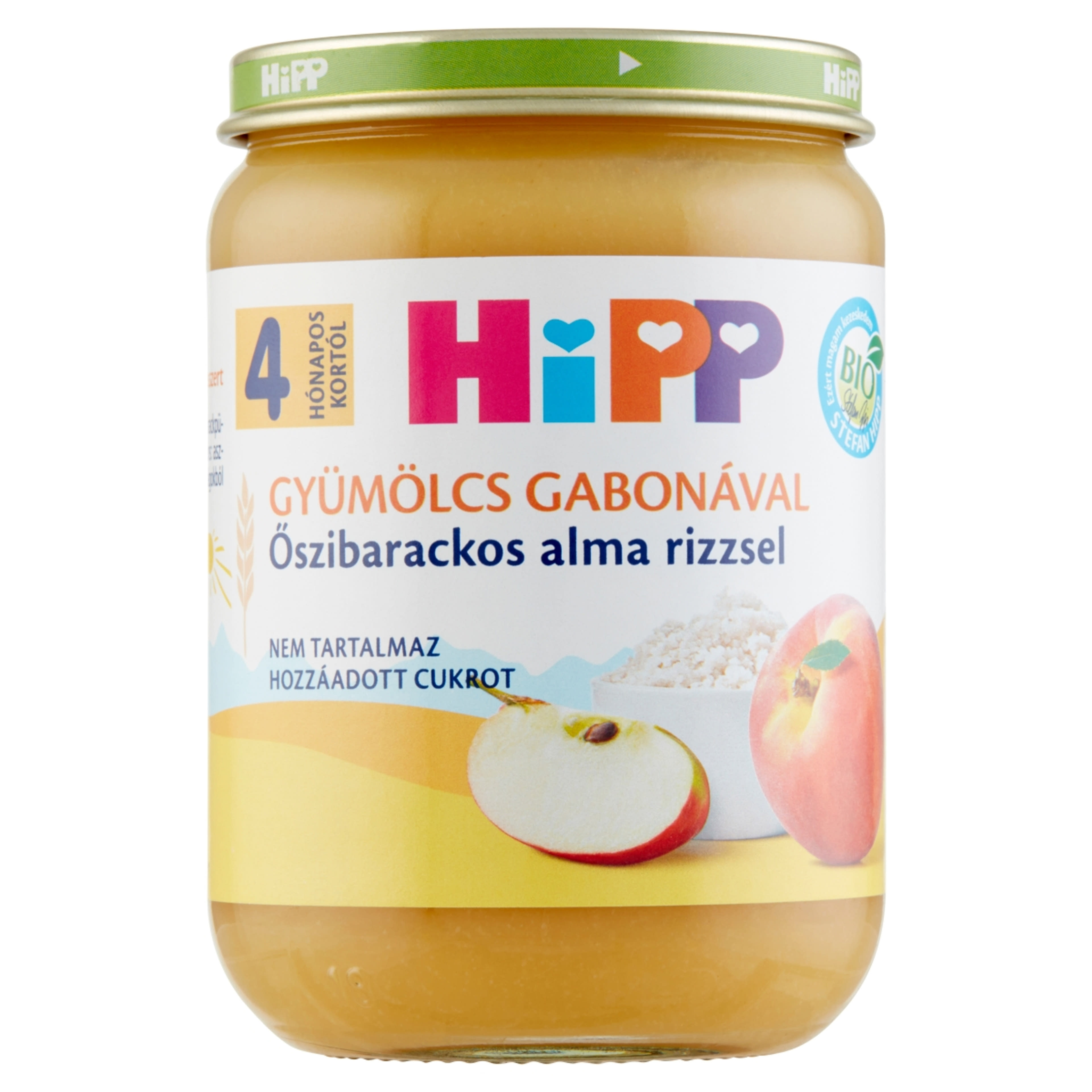 Hipp Bio Desszert Oszibarack- Alma- Rizs 4 Hónapos Kortól - 190 g