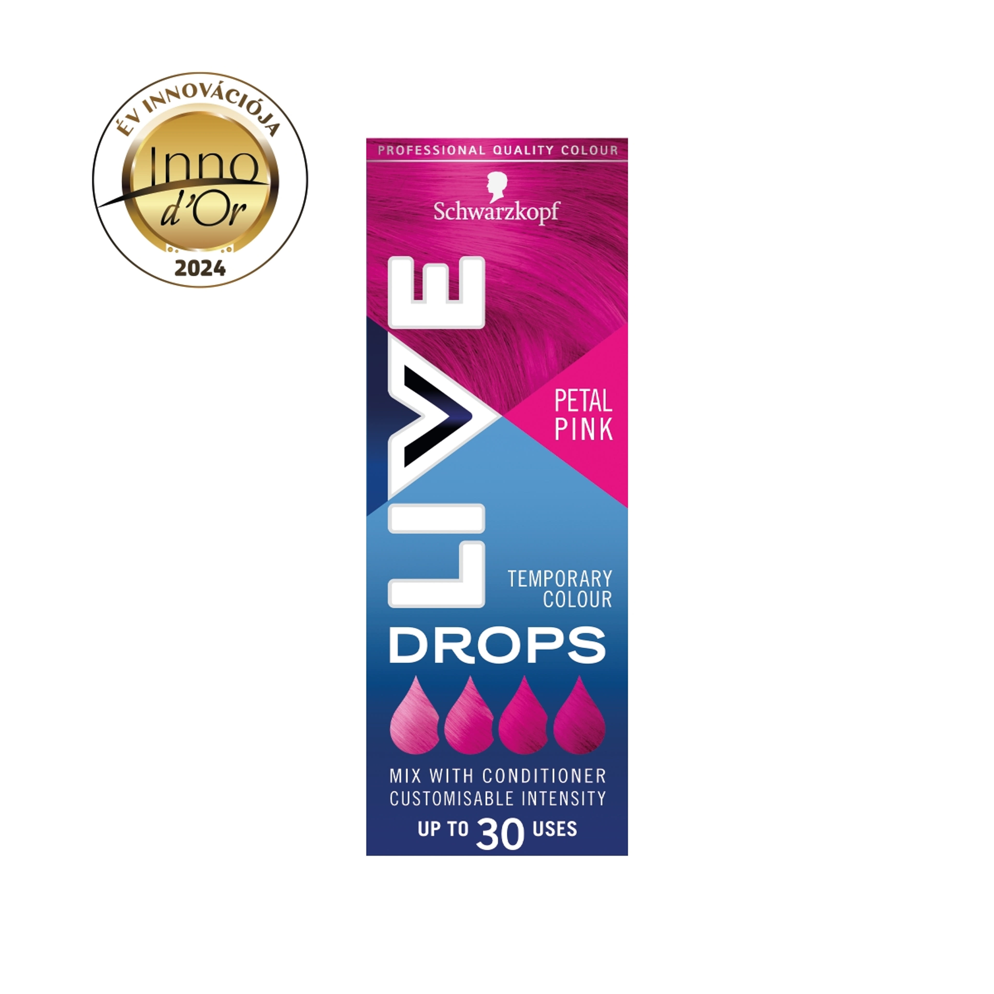 Schwarzkopf Color Live hajszínező /drops pink - 3 g-2
